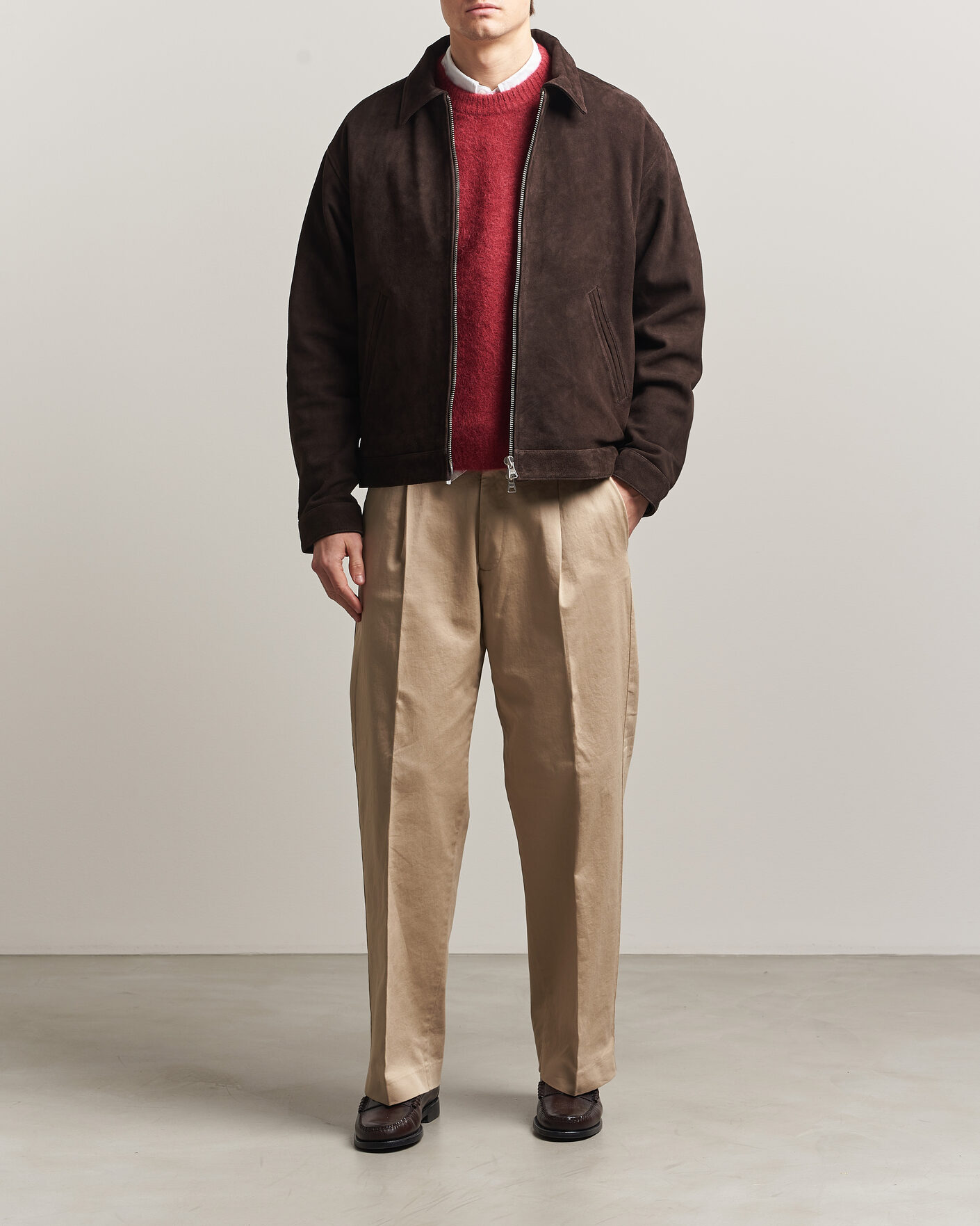 Hombres | Abrigos y chaquetas | NN07 | Petrus Suede Jacket Deep Truffle