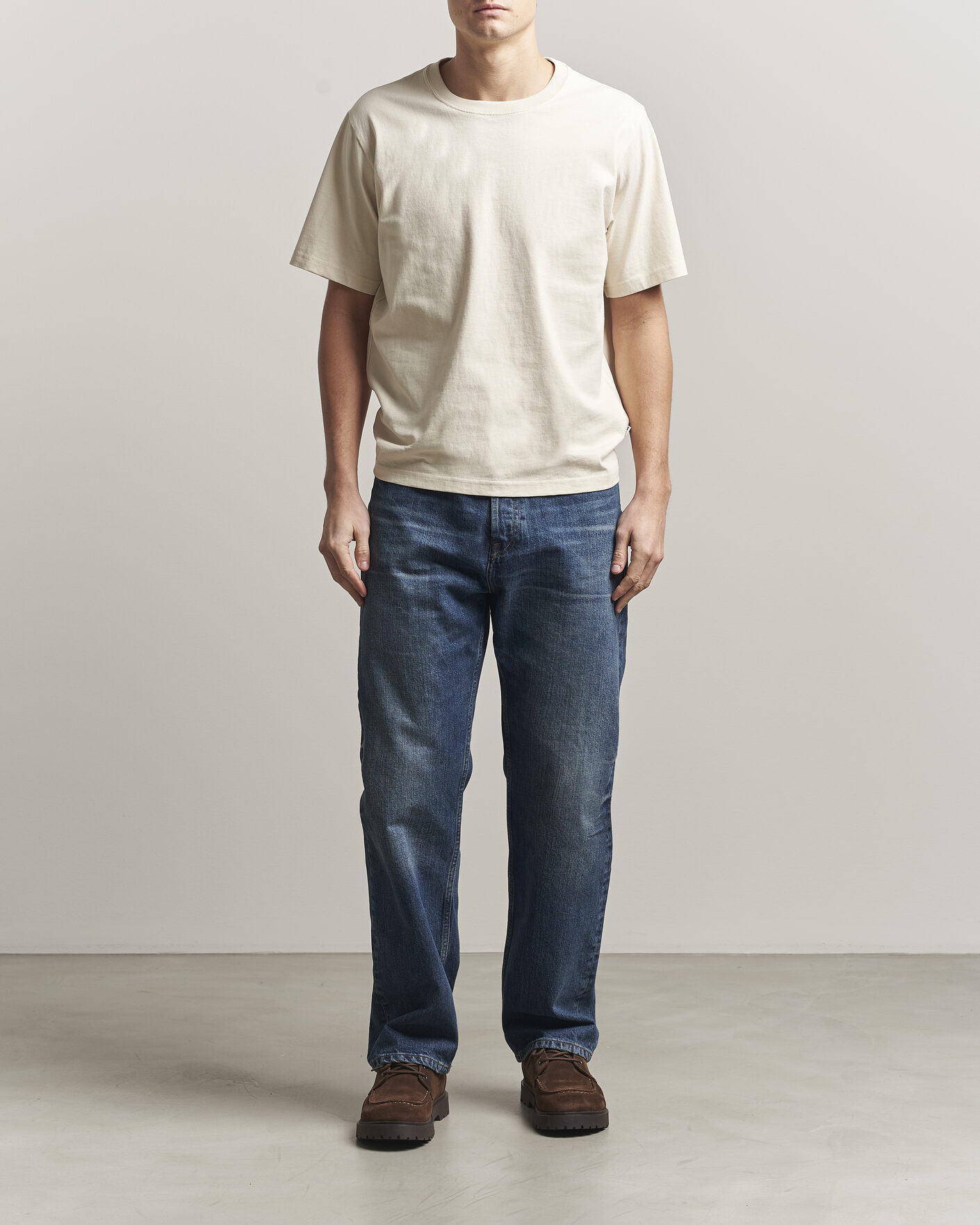 Hombres | Camisetas | NN07 | Jett Washed Crew Neck T-Shirt Ivory