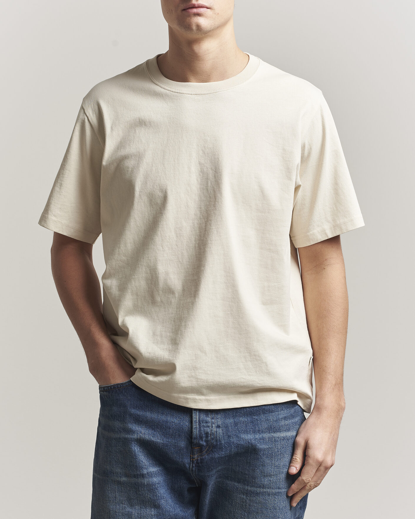 Hombres | Camisetas | NN07 | Jett Washed Crew Neck T-Shirt Ivory