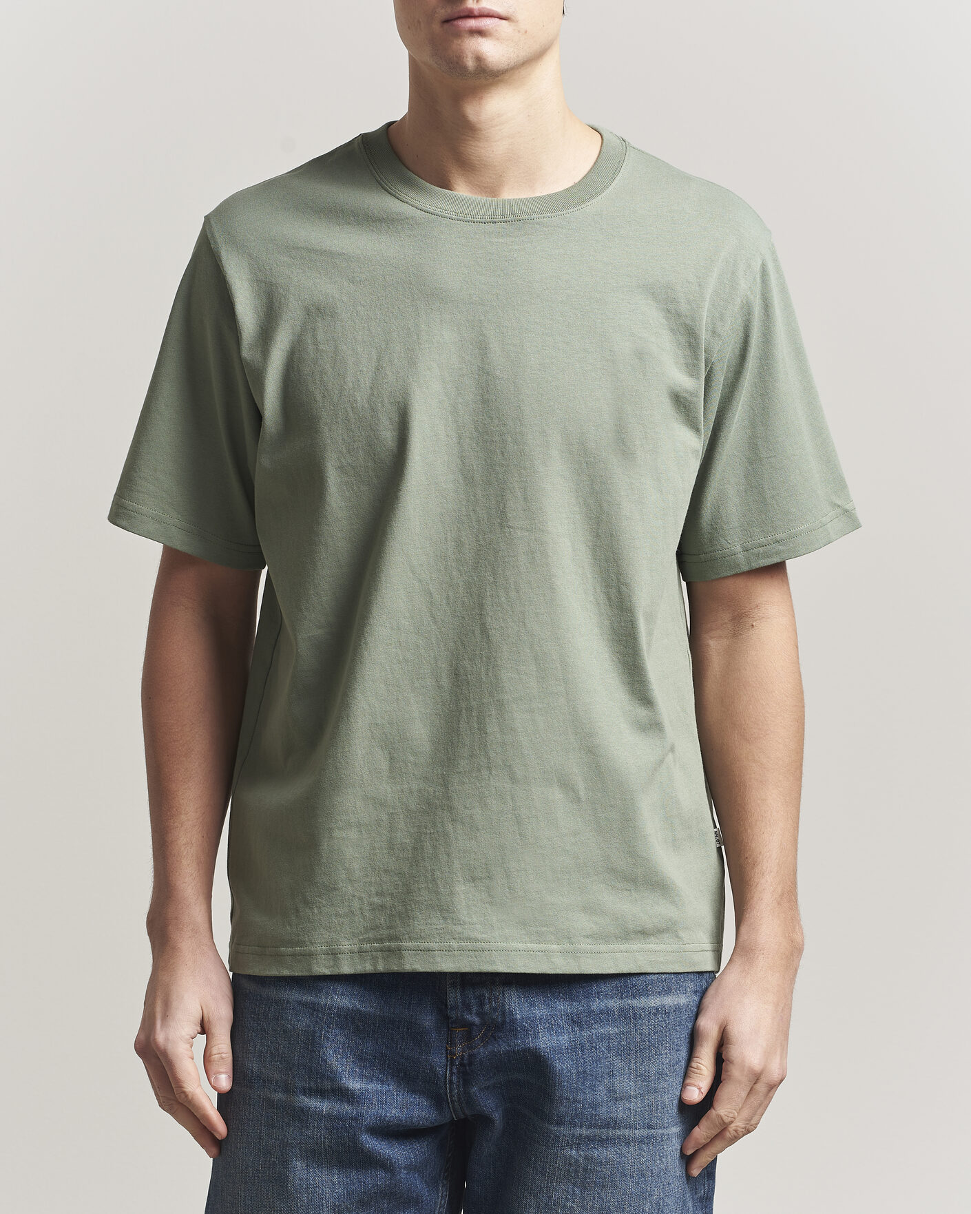 Hombres | Camisetas | NN07 | Jett Washed Crew Neck T-Shirt Sea Spray Green