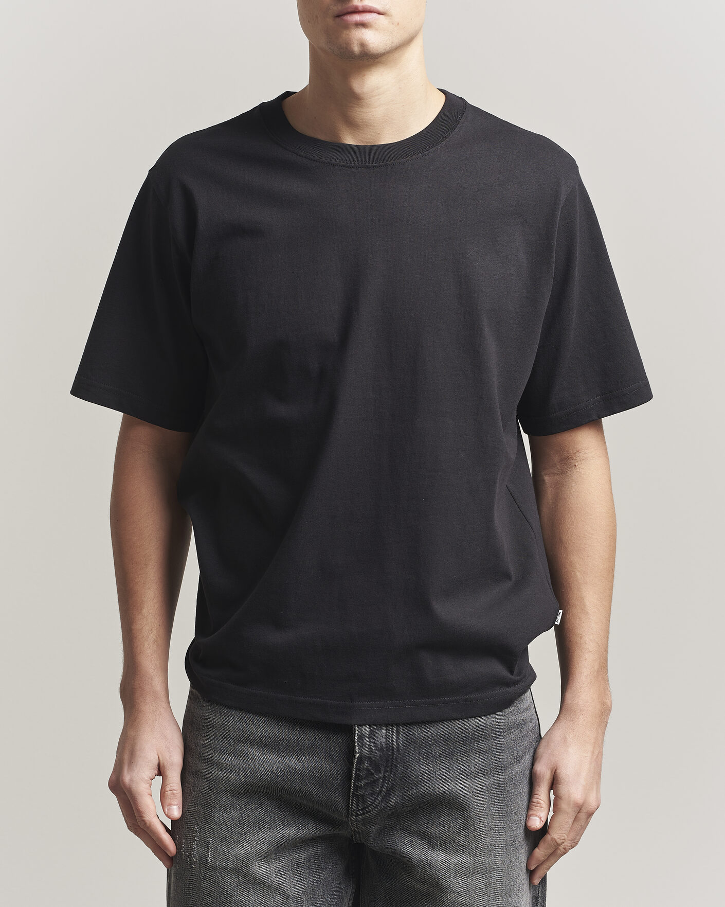 Hombres | Camisetas | NN07 | Jett Washed Crew Neck T-Shirt Black