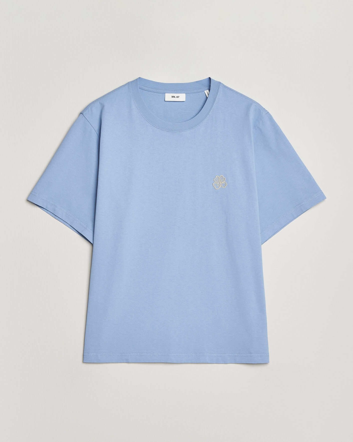 Hombres | Camisetas | NN07 | Jett Embroidered Crew Neck T-Shirt Cerulian Blue