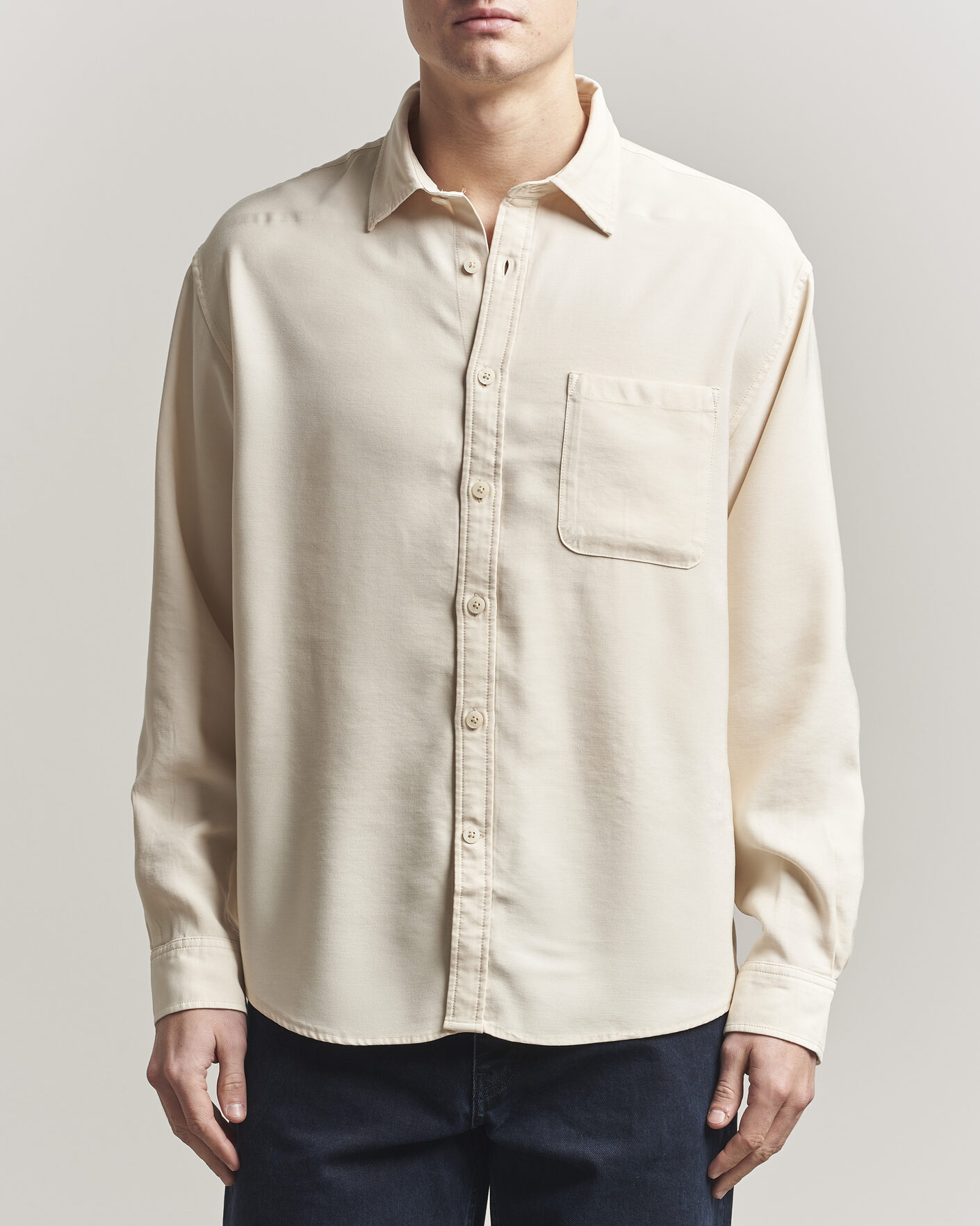 Hombres | Camisas | NN07 | Deon Tencel Shirt Ivory