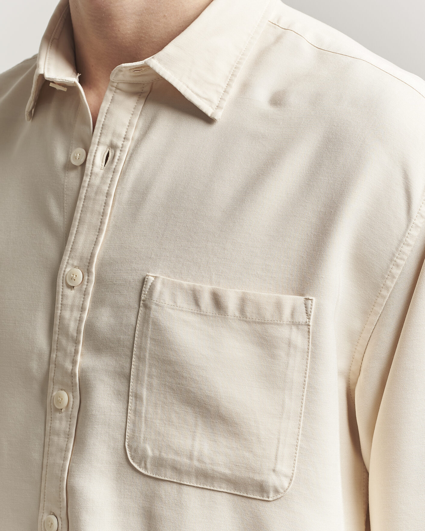 Hombres | Camisas | NN07 | Deon Tencel Shirt Ivory