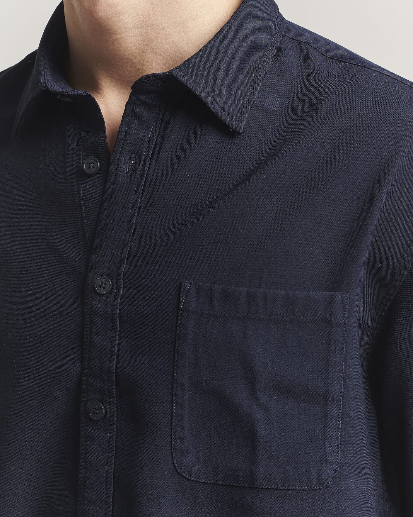 Hombres | Camisas | NN07 | Deon Tencel Shirt Navy Blue