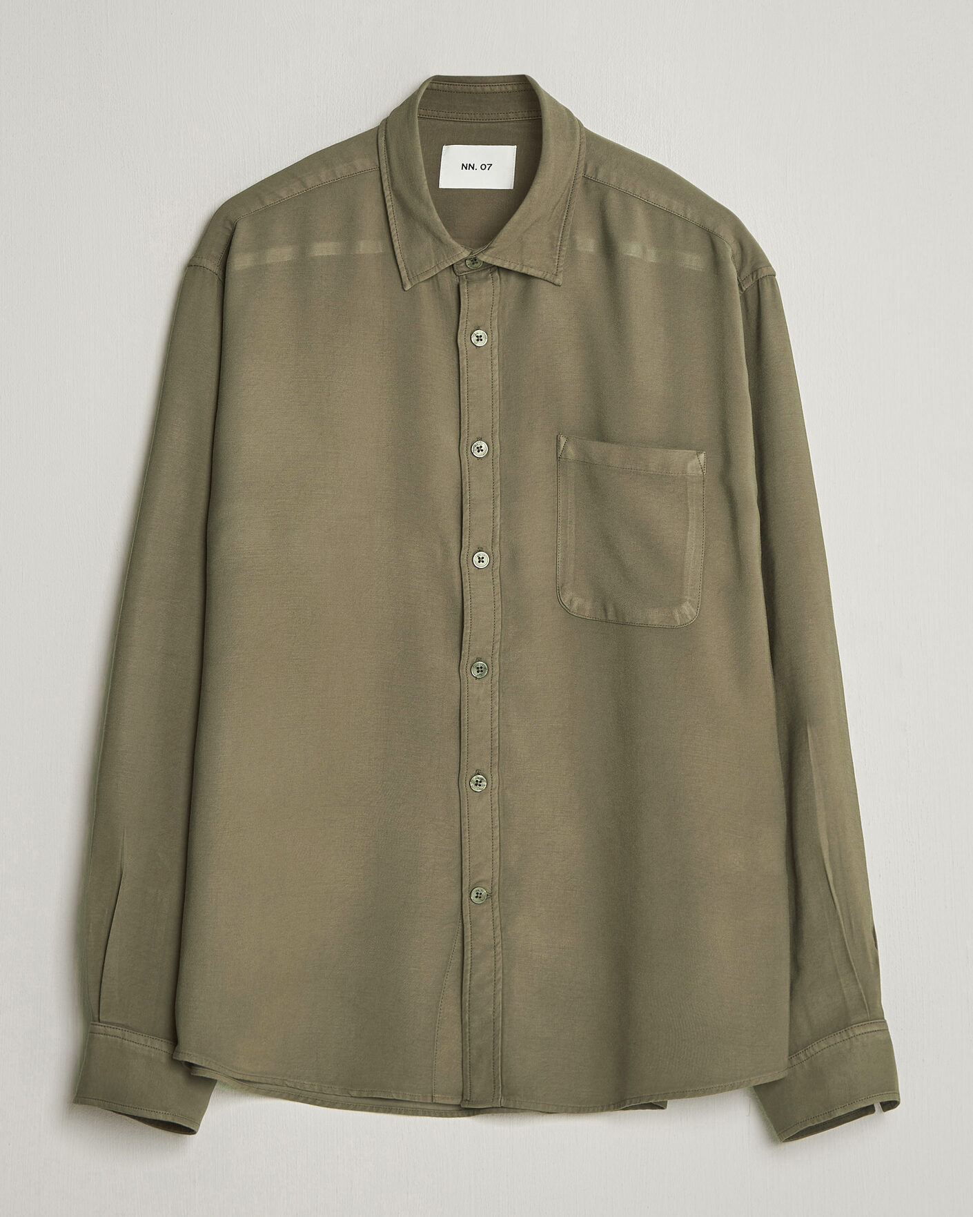 Hombres | Camisas | NN07 | Deon Tencel Shirt Capers Green