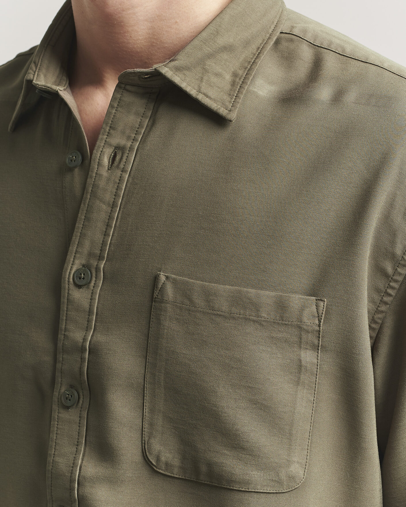 Hombres | Camisas | NN07 | Deon Tencel Shirt Capers Green