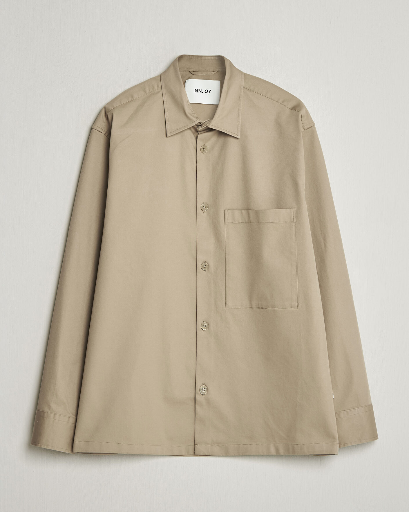 Hombres | Camisas | NN07 | Freddy Cotton Overshirt Desert Khaki