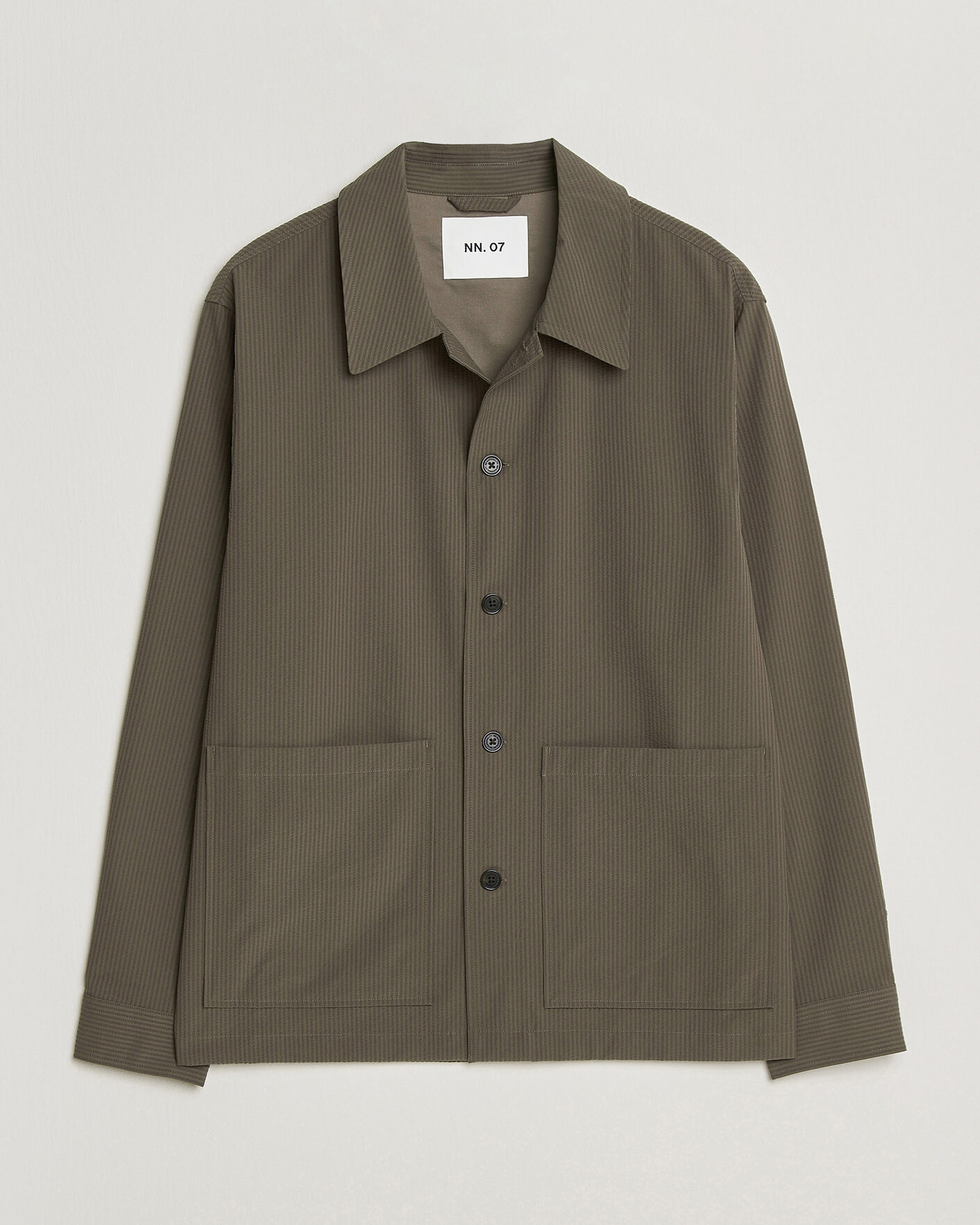 Hombres | Camisas | NN07 | Blaze Seersucker Overshirt Mable Husk
