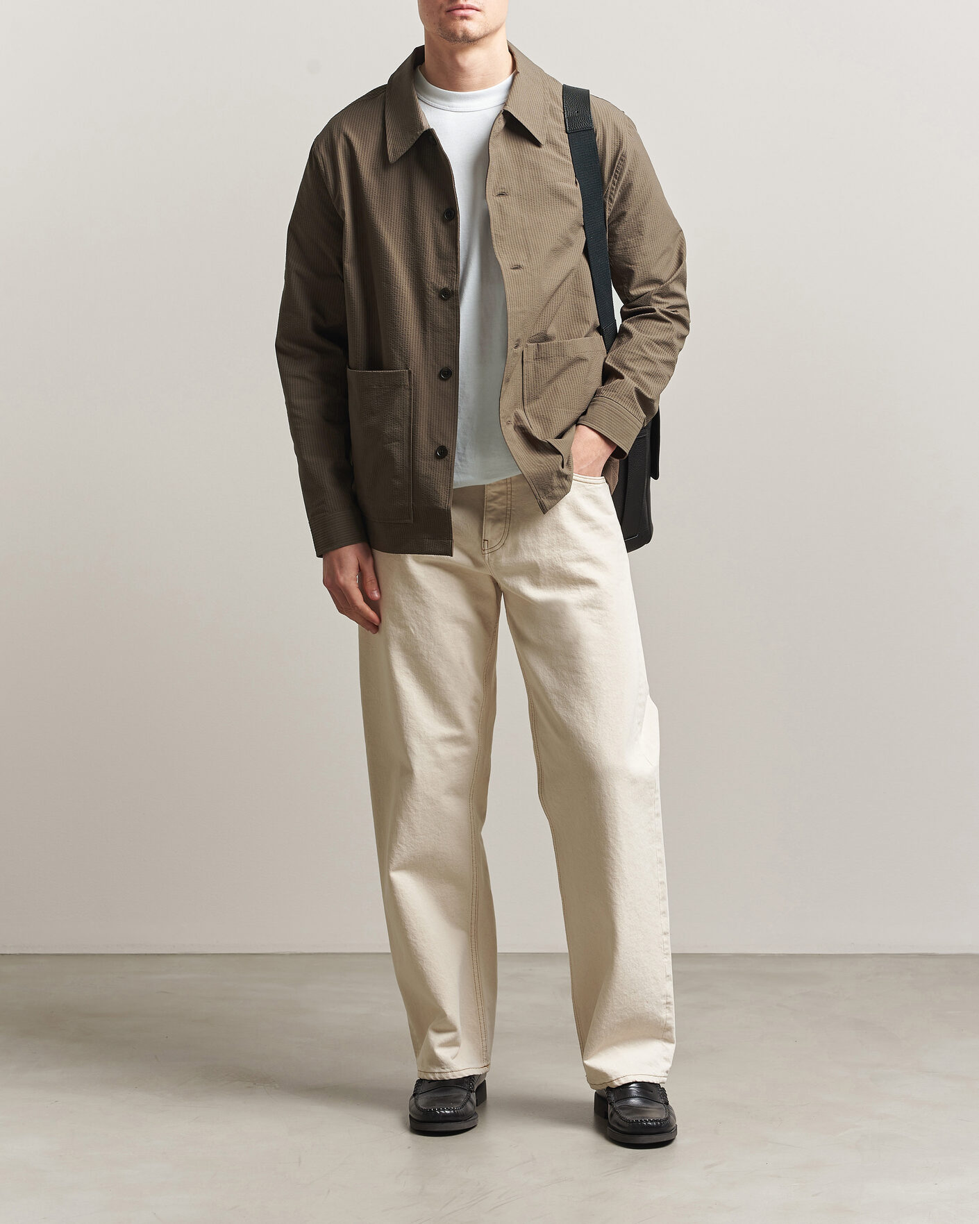 Hombres | Camisas | NN07 | Blaze Seersucker Overshirt Mable Husk