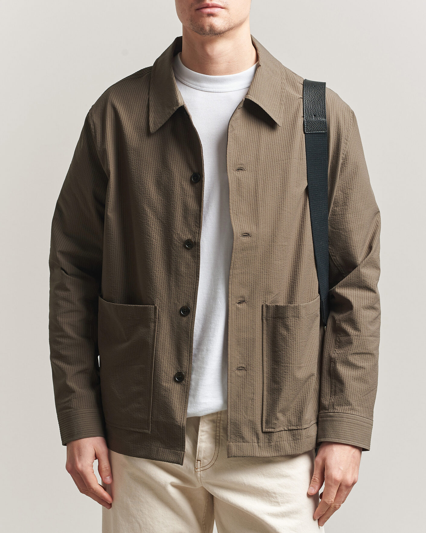 Hombres | Camisas | NN07 | Blaze Seersucker Overshirt Mable Husk