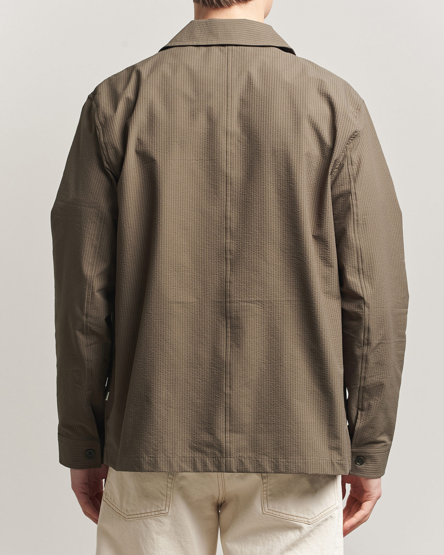 Hombres | Camisas | NN07 | Blaze Seersucker Overshirt Mable Husk
