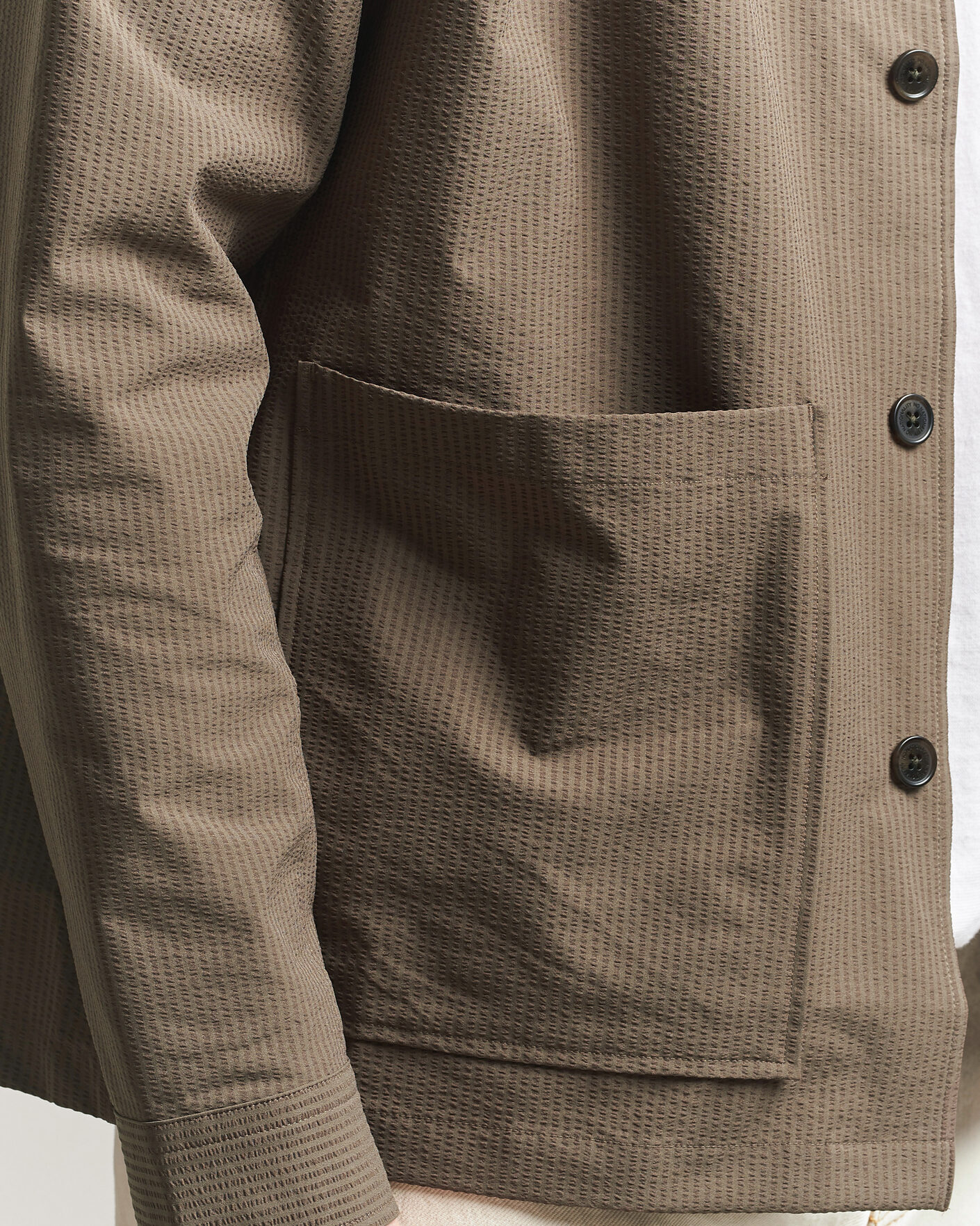 Hombres | Camisas | NN07 | Blaze Seersucker Overshirt Mable Husk