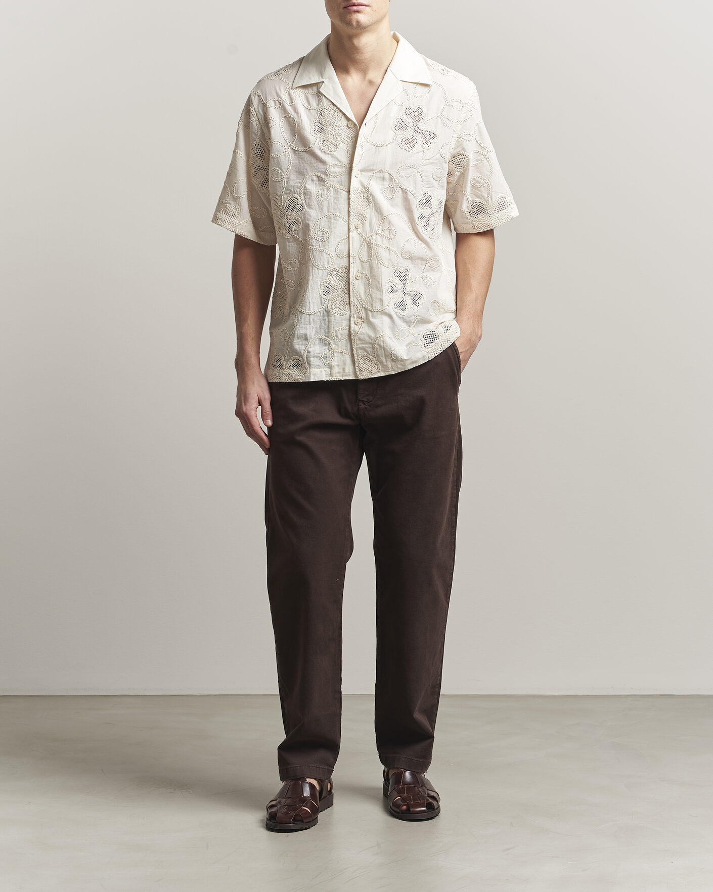 Hombres | Camisas | NN07 | Ben Flower Shirt Ivory