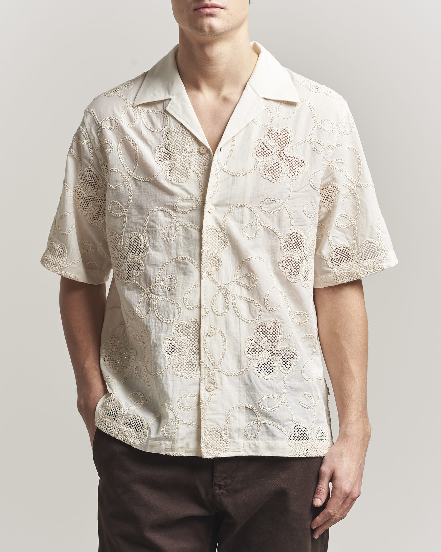 Hombres | Camisas | NN07 | Ben Flower Shirt Ivory