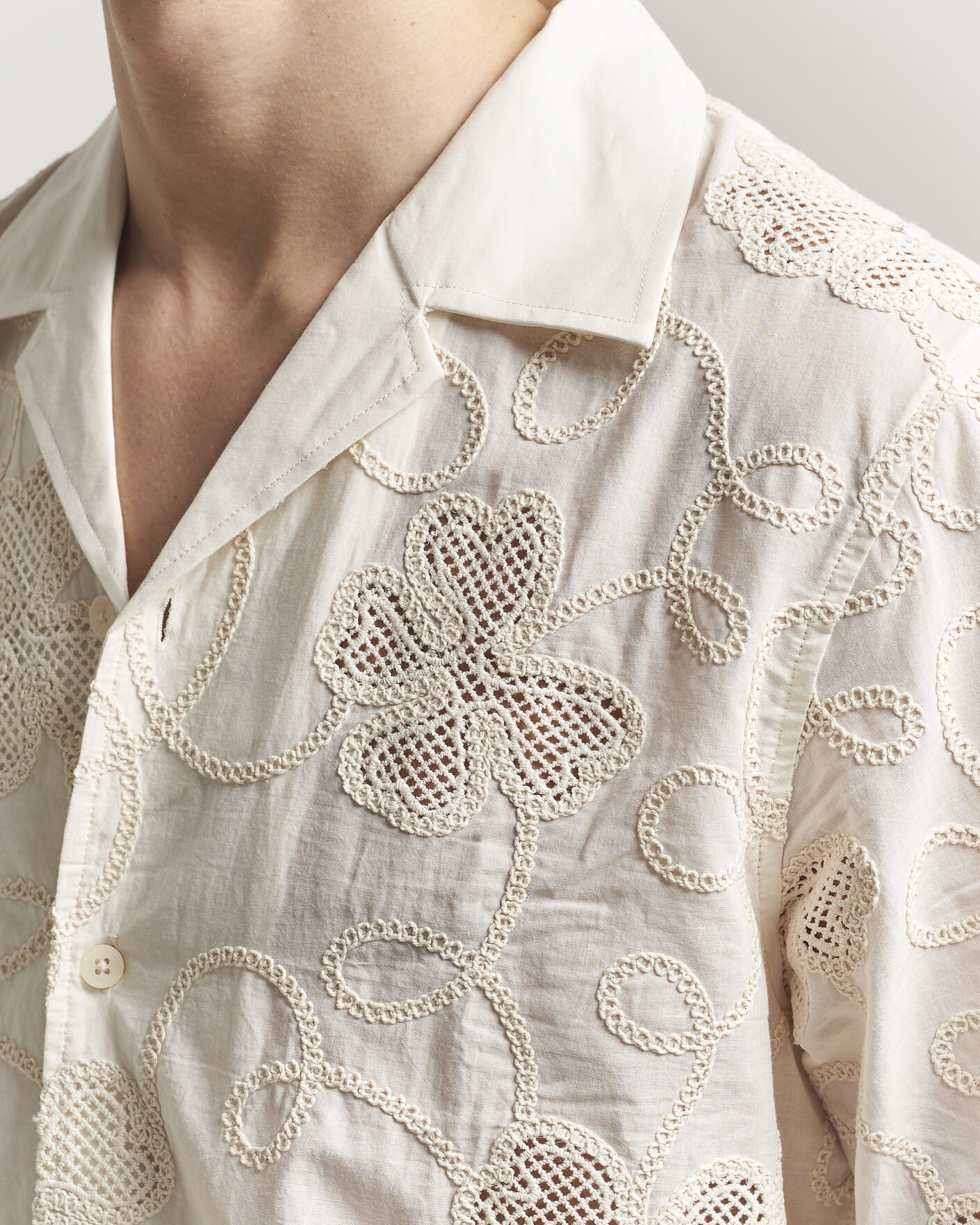 Hombres | Camisas | NN07 | Ben Flower Shirt Ivory