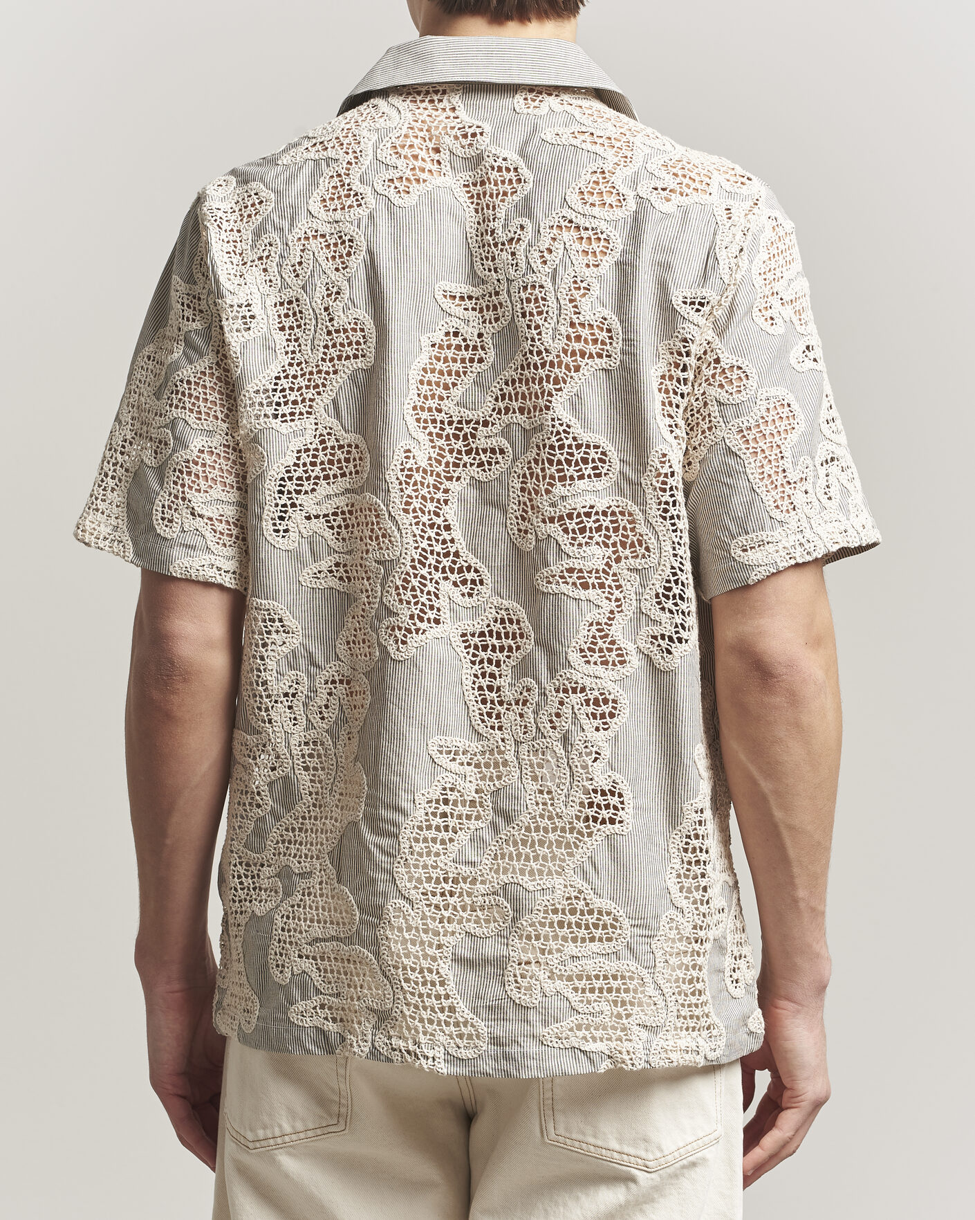 Hombres | Camisas | NN07 | Julio Flower Short Sleeve Shirt Deep Truffle