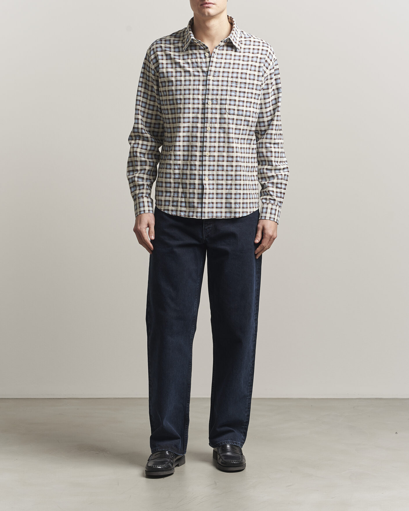Hombres | Camisas | NN07 | Deon Checked Shirt Blue