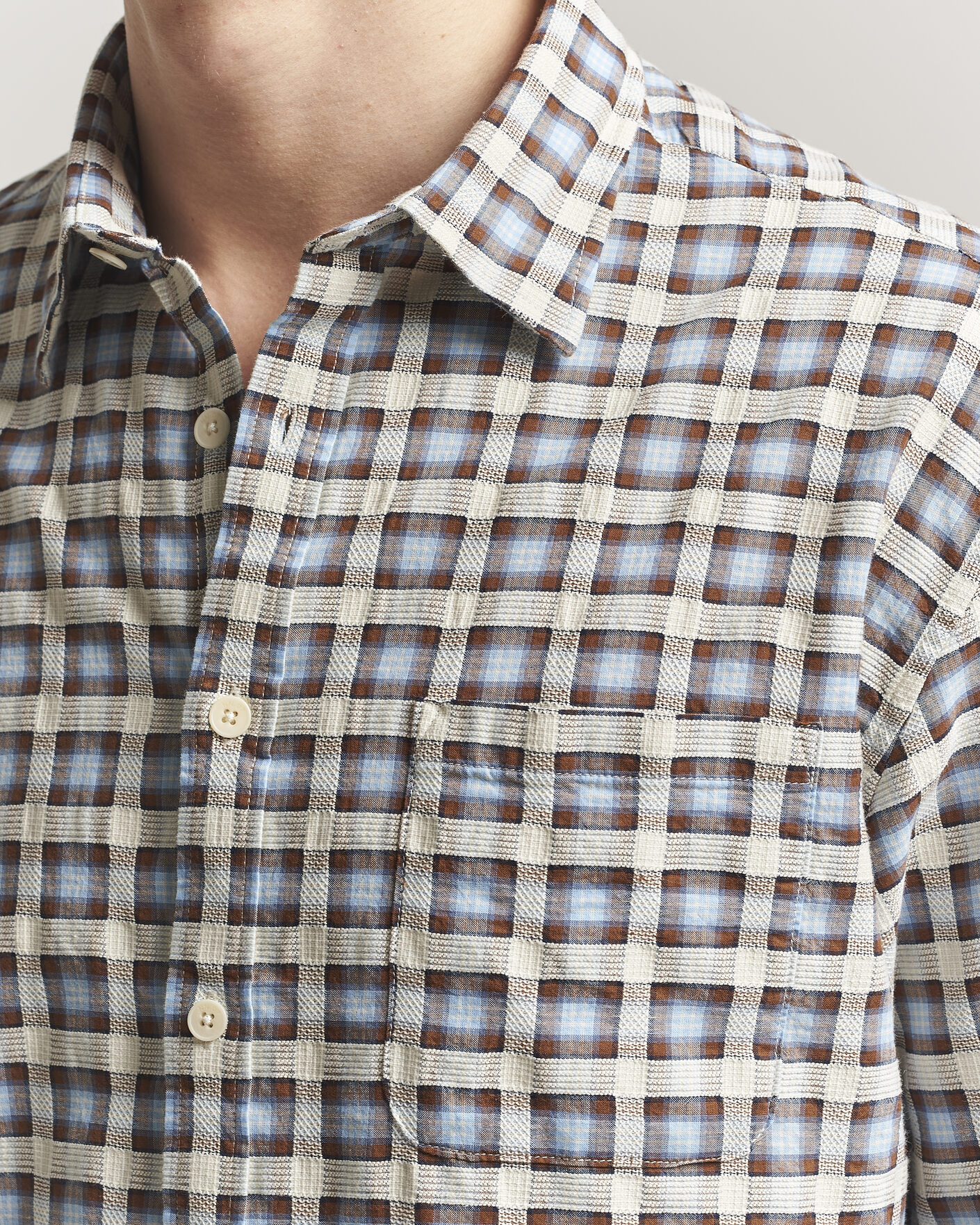 Hombres | Camisas | NN07 | Deon Checked Shirt Blue