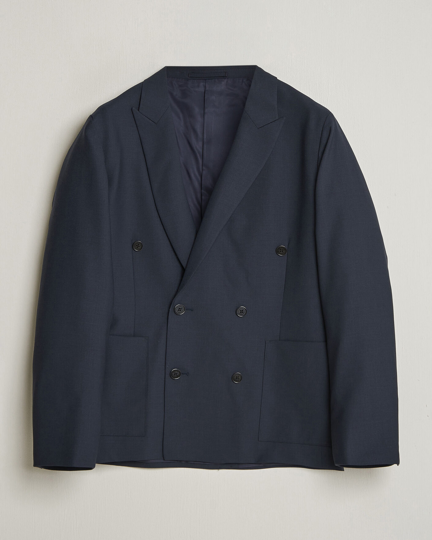Hombres | Blazers | NN07 | Jordin Summer Wool Double Breasted Blazer Deep Navy