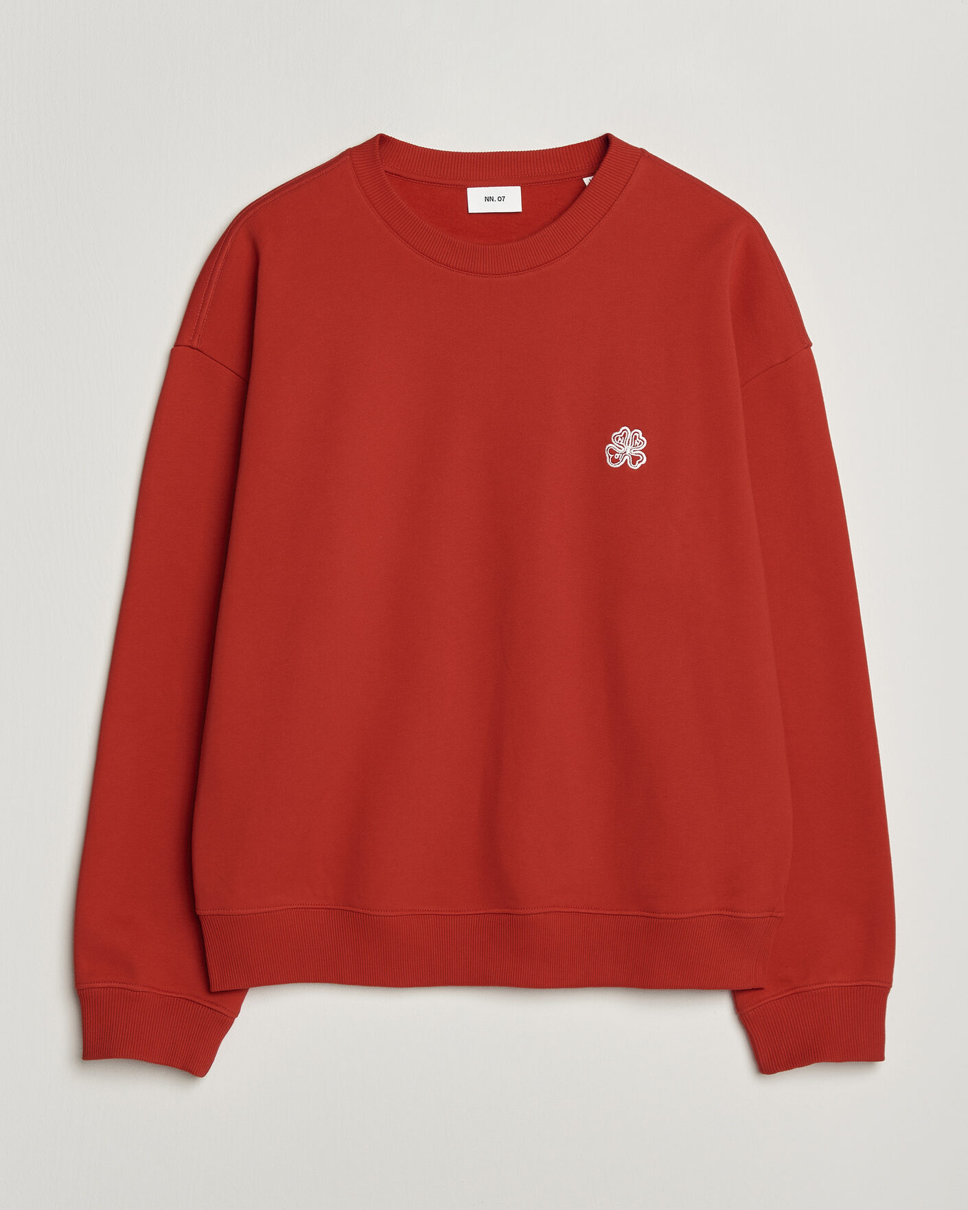 Hombres | Jerséis y prendas de punto | NN07 | David Embroidered Crew Neck Sweatshirt Chili Red