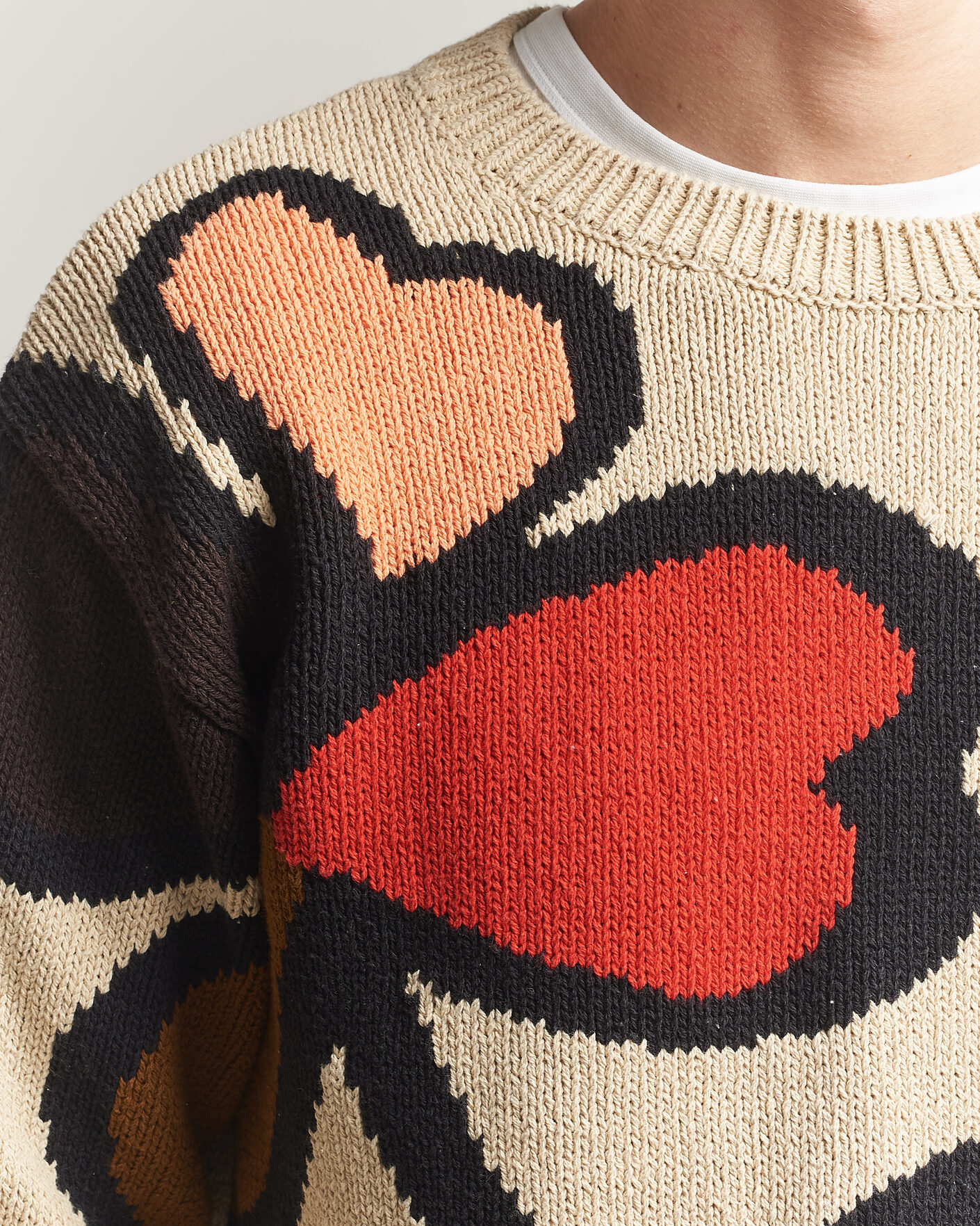 Hombres | Jerséis y prendas de punto | NN07 | Todd Printed Flower Sweater Ecru Multi