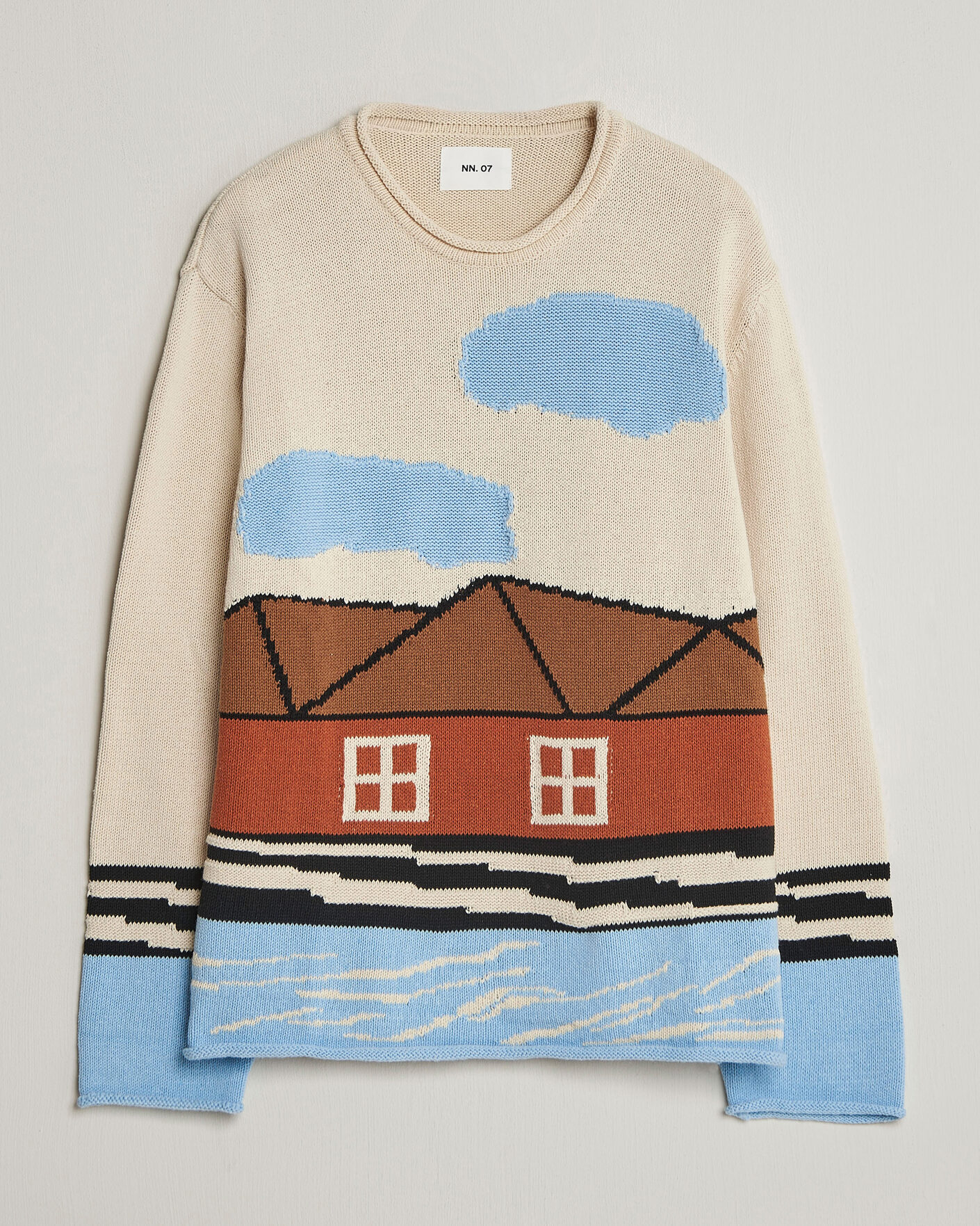Hombres | Jerséis y prendas de punto | NN07 | Mikkel Knitted HQ Printed Sweater Multi