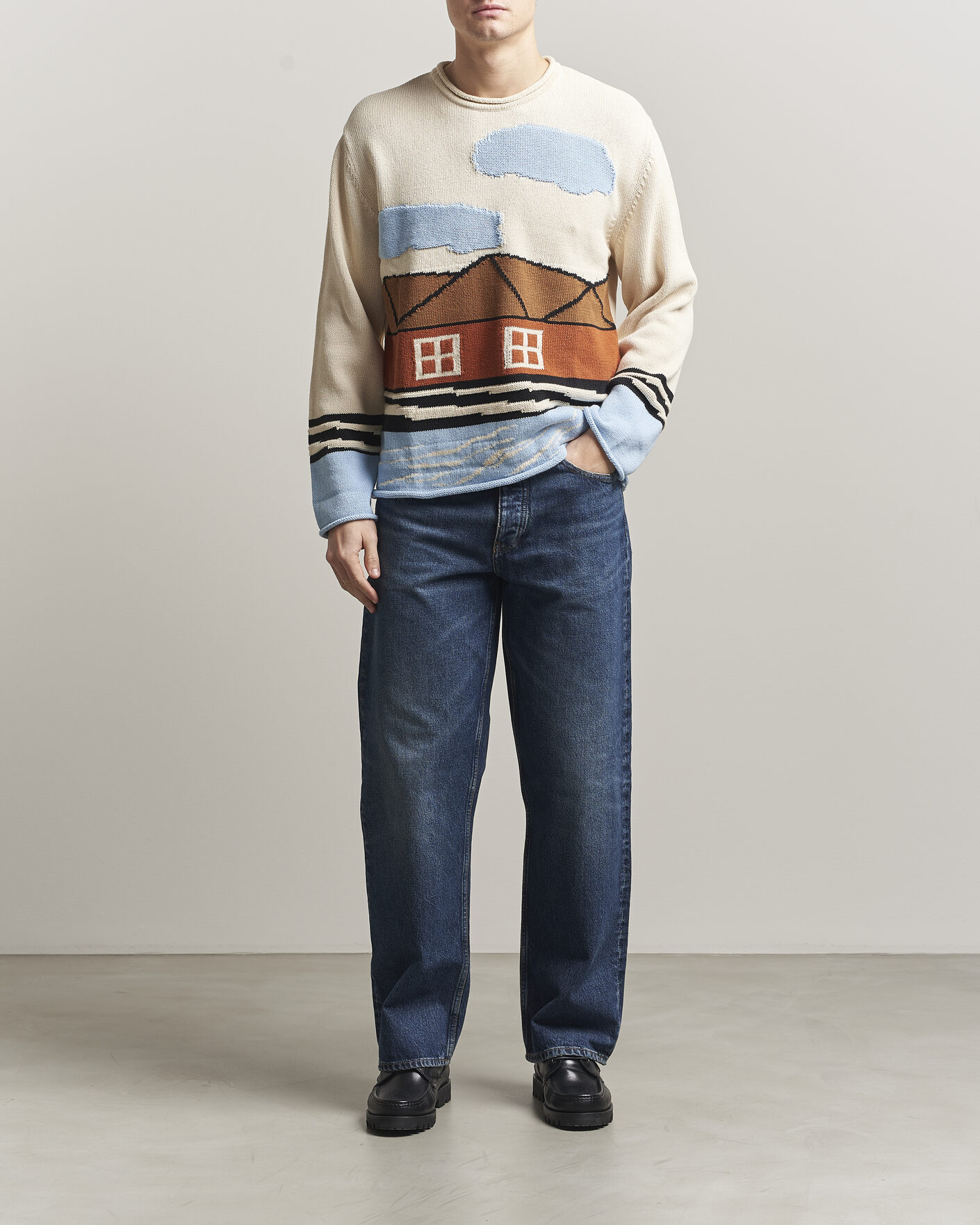 Hombres | Jerséis y prendas de punto | NN07 | Mikkel Knitted HQ Printed Sweater Multi