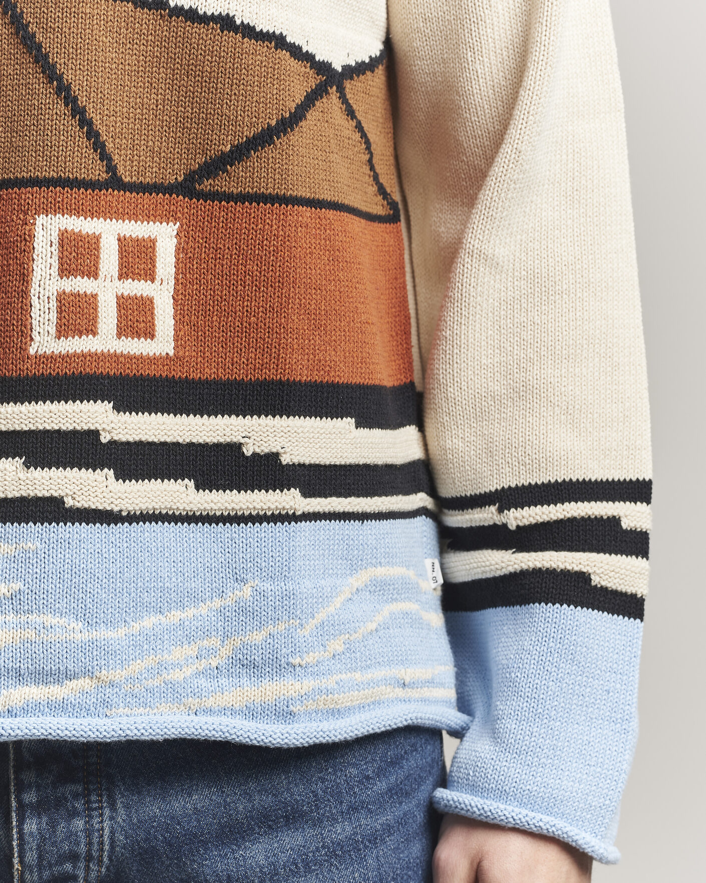 Hombres | Jerséis y prendas de punto | NN07 | Mikkel Knitted HQ Printed Sweater Multi