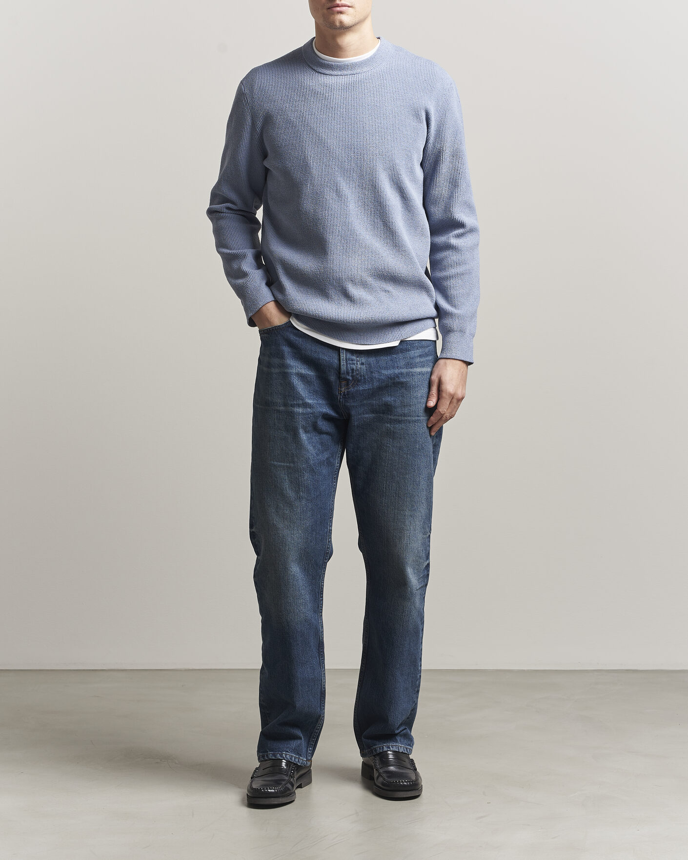 Hombres | Jerséis y prendas de punto | NN07 | Danny Knitted Sweater Stone Blue