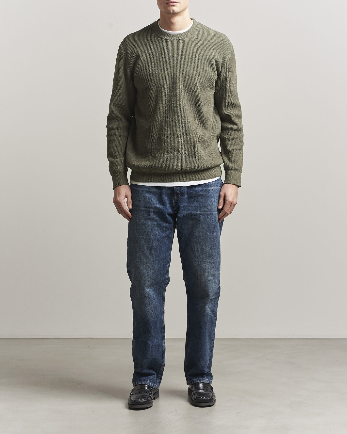 Hombres | Jerséis y prendas de punto | NN07 | Danny Knitted Sweater Capers Green