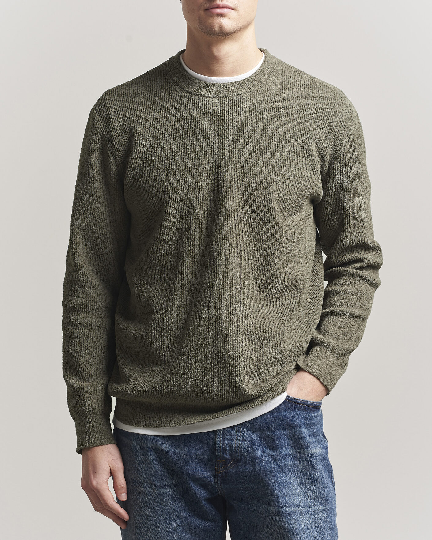 Hombres | Jerséis y prendas de punto | NN07 | Danny Knitted Sweater Capers Green