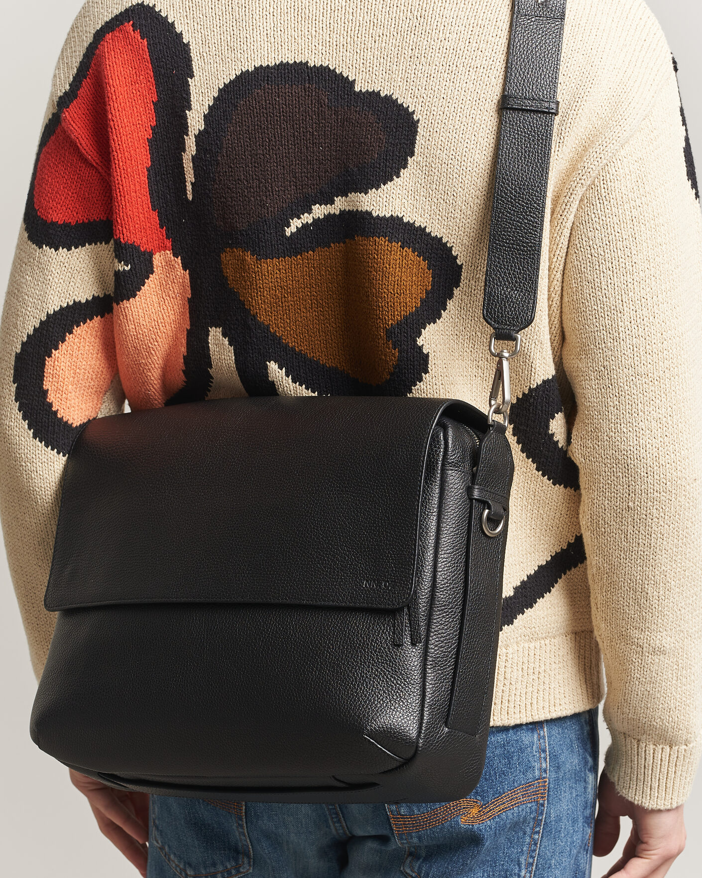 Hombres | Bolsos | NN07 | Port Satchel Grained Leather Briefcase Black