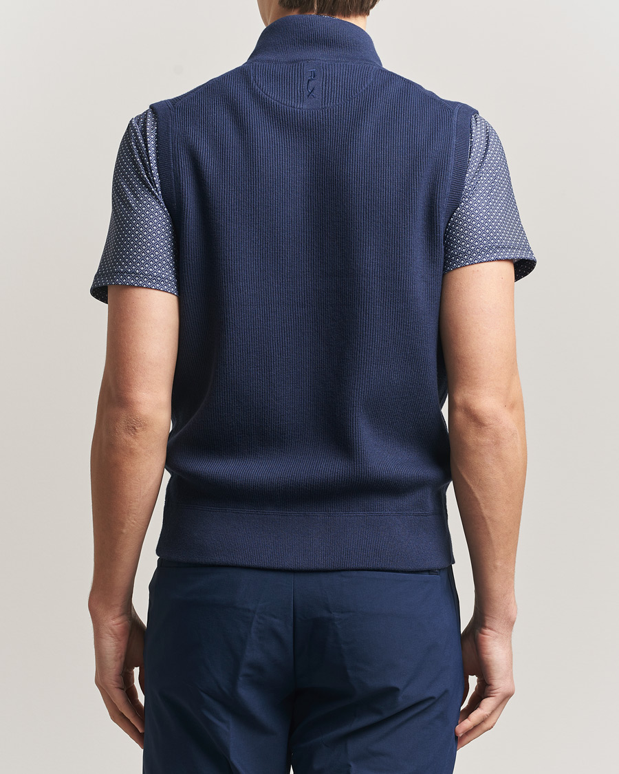 Hombres | Jerséis y prendas de punto | RLX Ralph Lauren | Cotton Coolmax Mockneck Vest Refined Navy