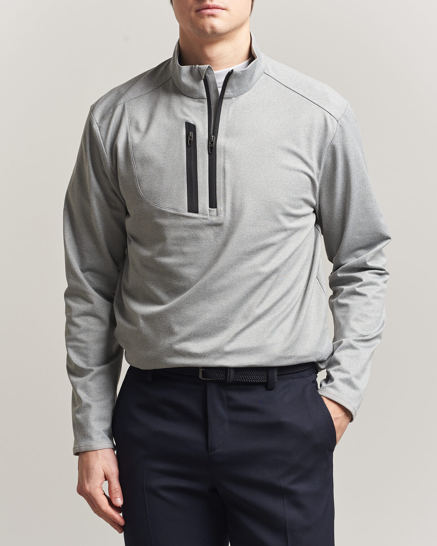 Hombres | Ropa de golf | RLX Ralph Lauren | Luxury Jersey Half Zip Andover Heather