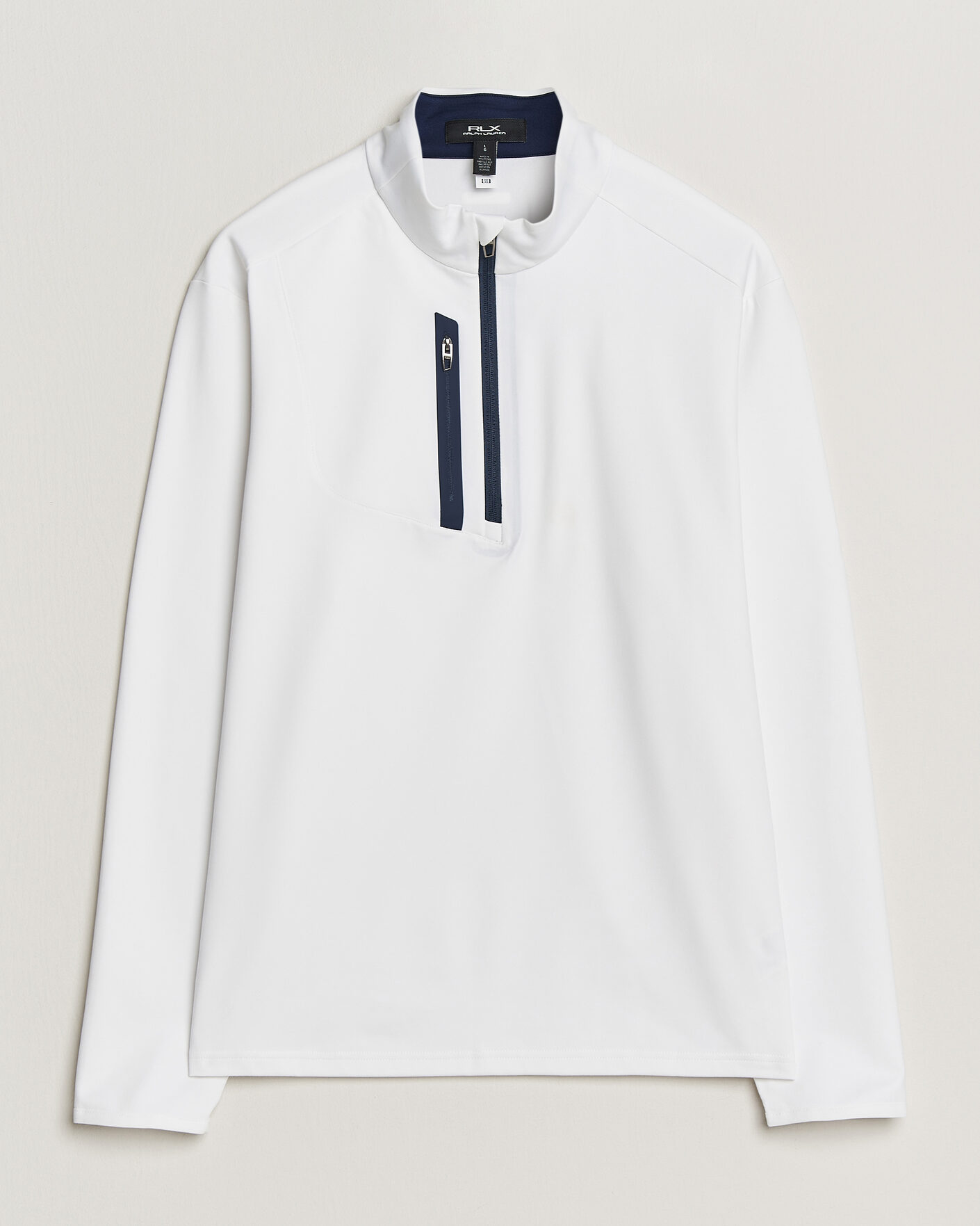 Hombres | Jerséis y prendas de punto | RLX Ralph Lauren | Luxury Jersey Half Zip Ceramic White