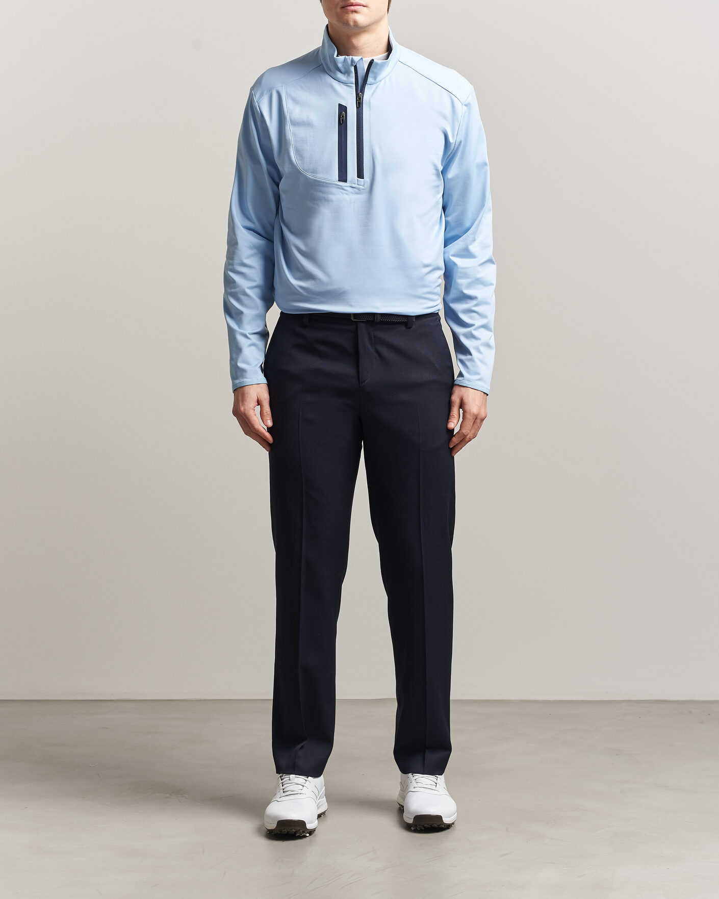 Hombres | Ropa de golf | RLX Ralph Lauren | Luxury Jersey Half Zip Office Blue