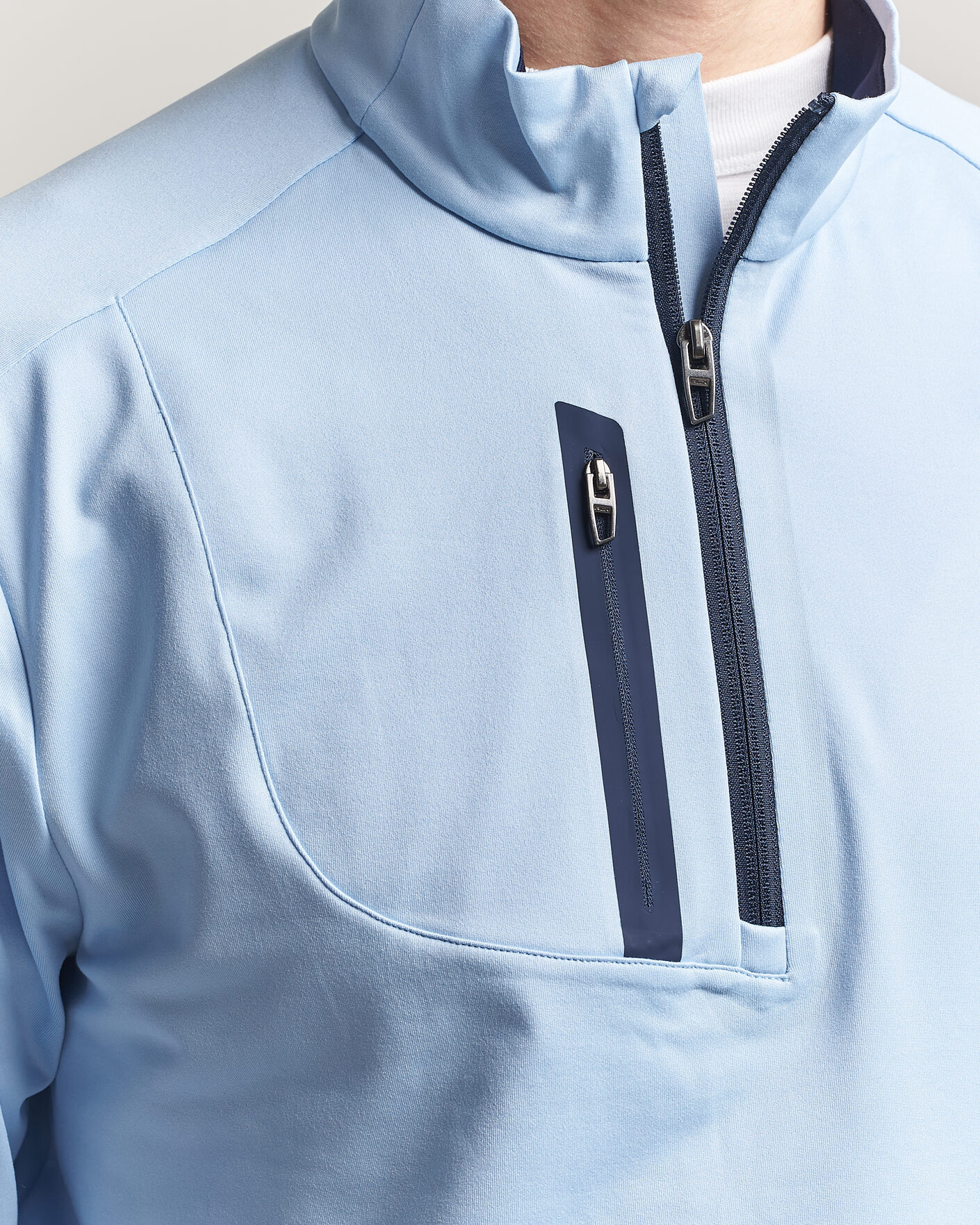 Hombres | Ropa de golf | RLX Ralph Lauren | Luxury Jersey Half Zip Office Blue