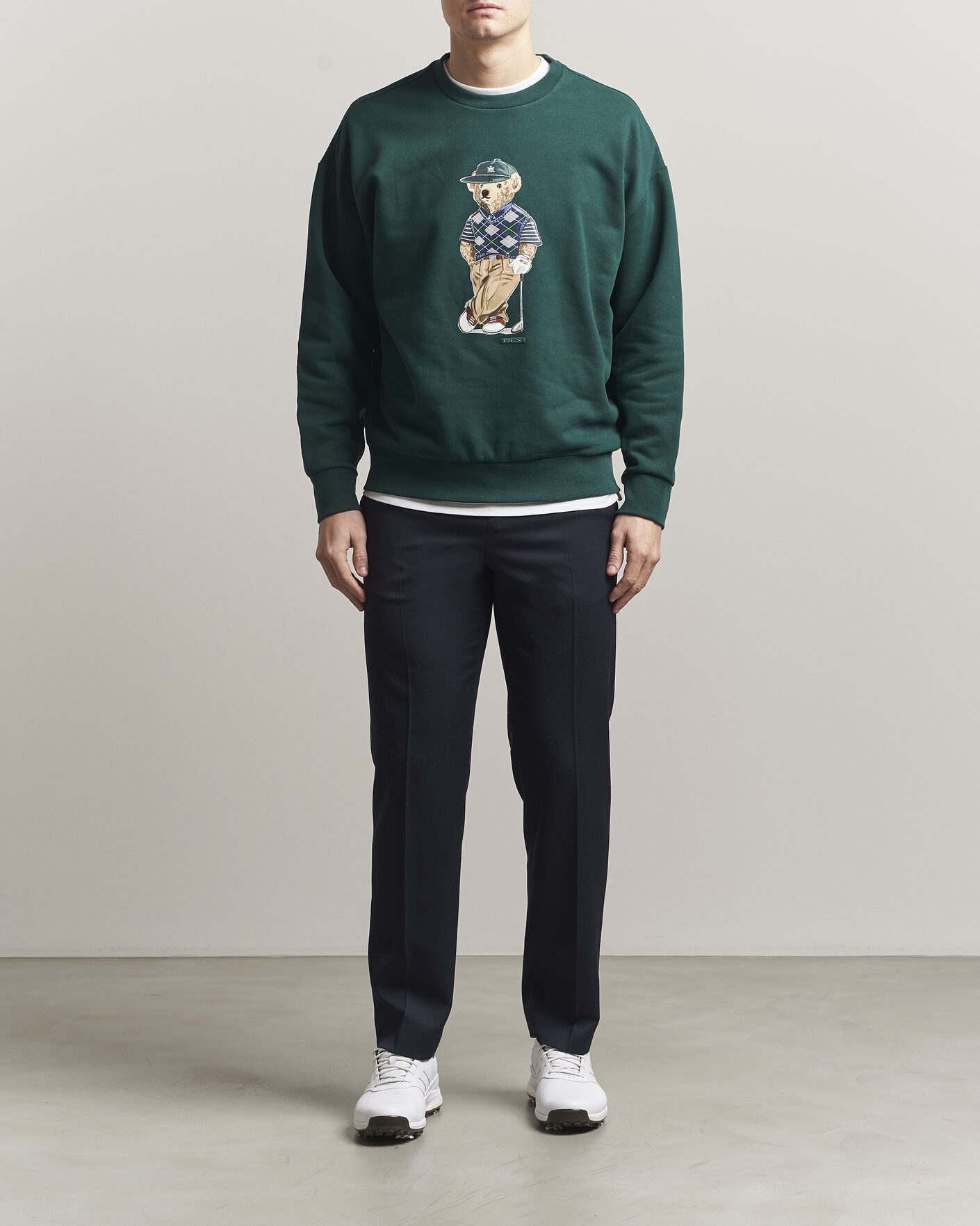 Hombres | Jerséis y prendas de punto | RLX Ralph Lauren | Loopback Terry Bear Sweatshirt Moss Agate