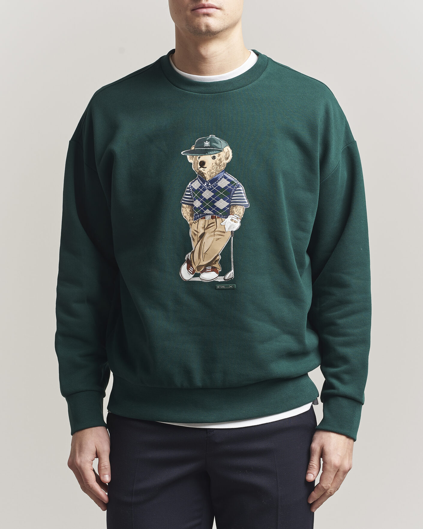 Hombres | Jerséis y prendas de punto | RLX Ralph Lauren | Loopback Terry Bear Sweatshirt Moss Agate