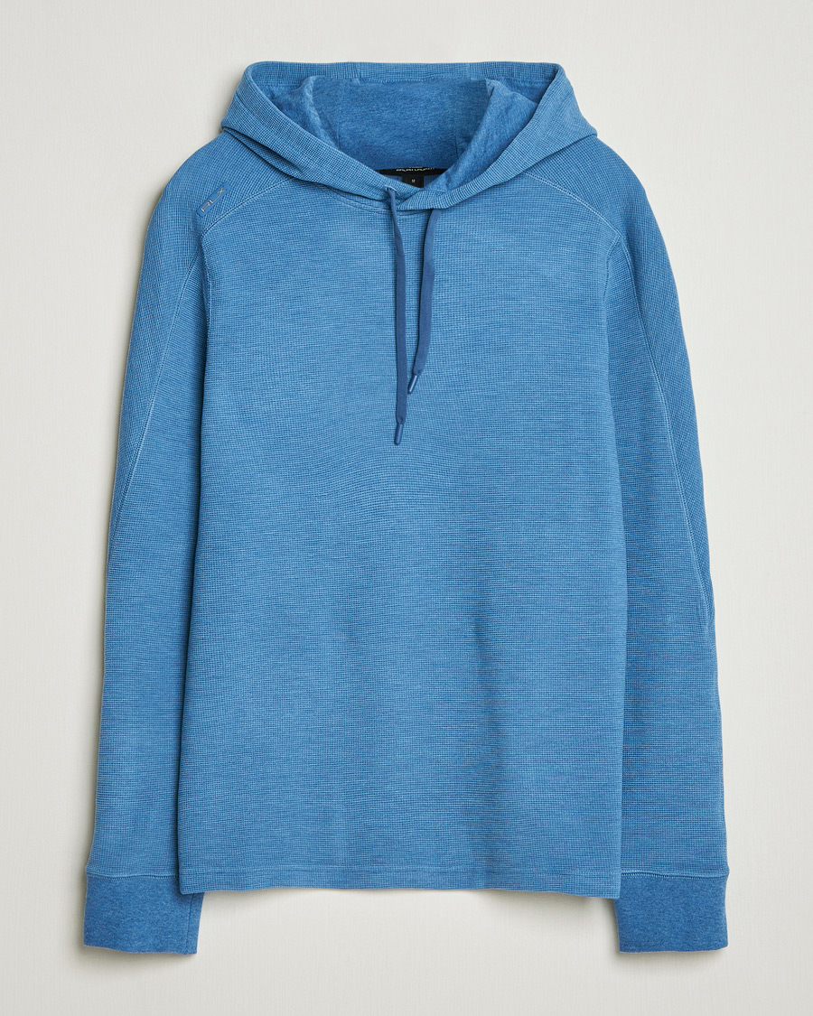 Hombres | Jerséis y prendas de punto | RLX Ralph Lauren | Tech Waffle Hoodie Fog Blue Heather