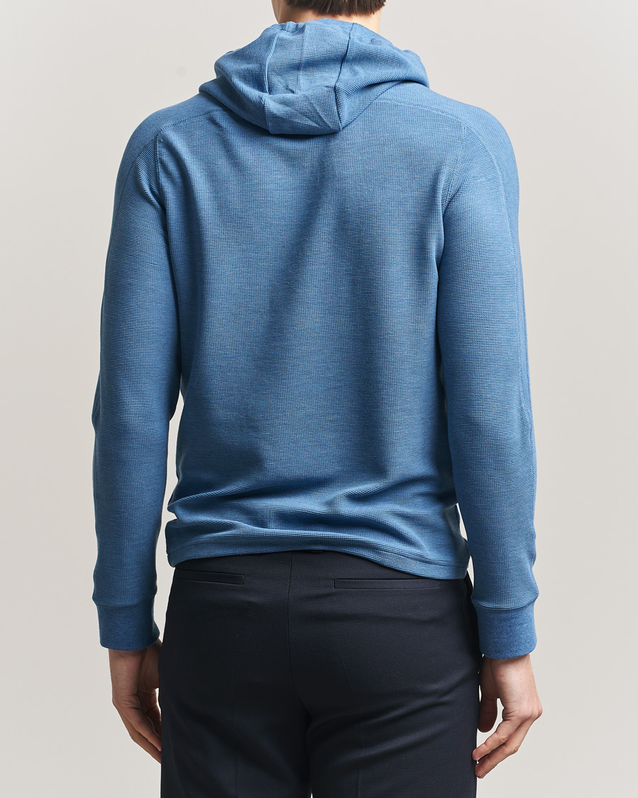 Hombres | Jerséis y prendas de punto | RLX Ralph Lauren | Tech Waffle Hoodie Fog Blue Heather
