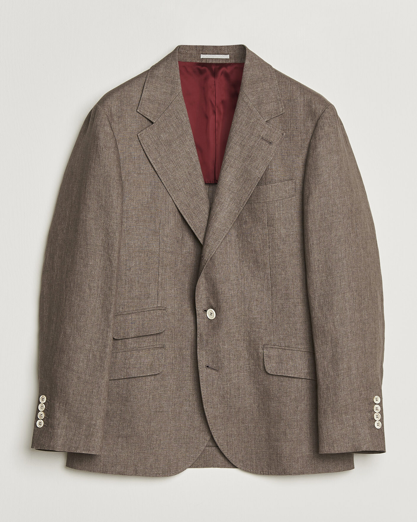 Hombres | Blazers | Brunello Cucinelli | Linen Blazer Dark Brown