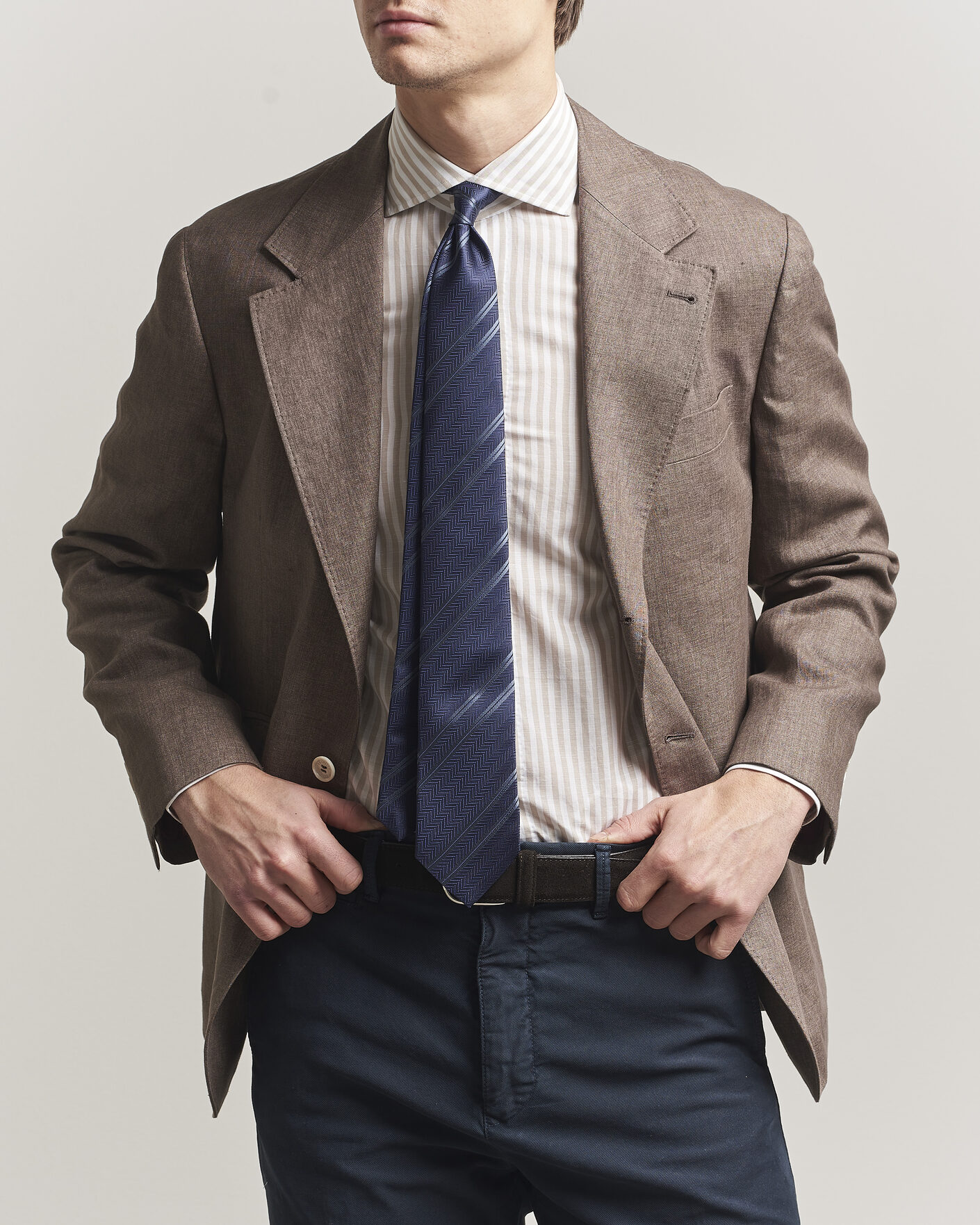 Hombres | Blazers | Brunello Cucinelli | Linen Blazer Dark Brown
