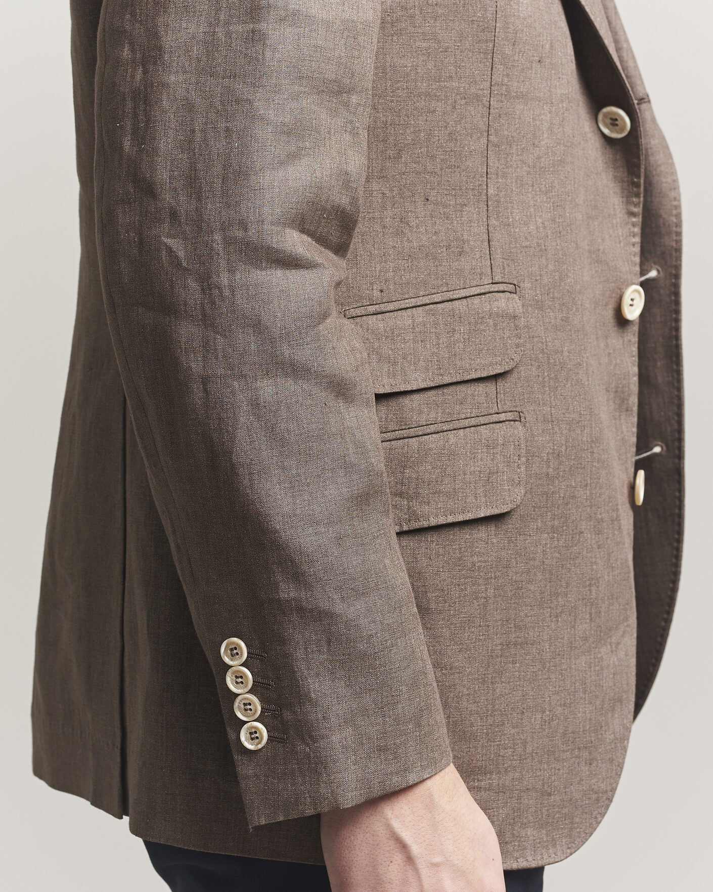 Hombres | Blazers | Brunello Cucinelli | Linen Blazer Dark Brown