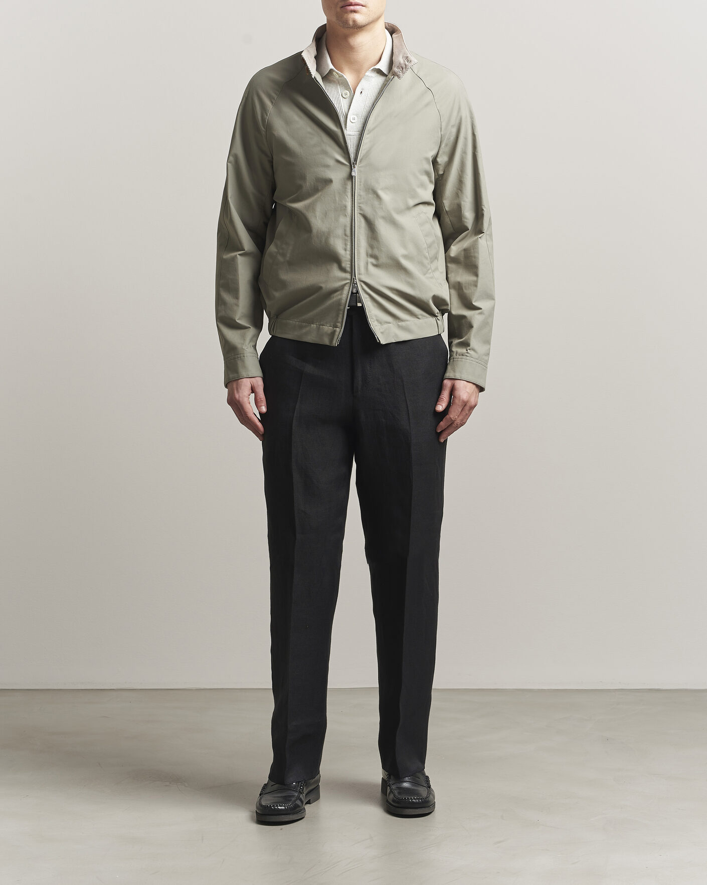 Hombres | Abrigos y chaquetas | Brunello Cucinelli | Raglan Harrington Jacket Olive