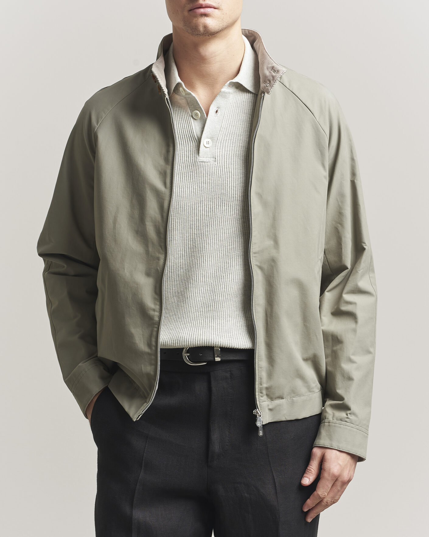 Hombres | Abrigos y chaquetas | Brunello Cucinelli | Raglan Harrington Jacket Olive