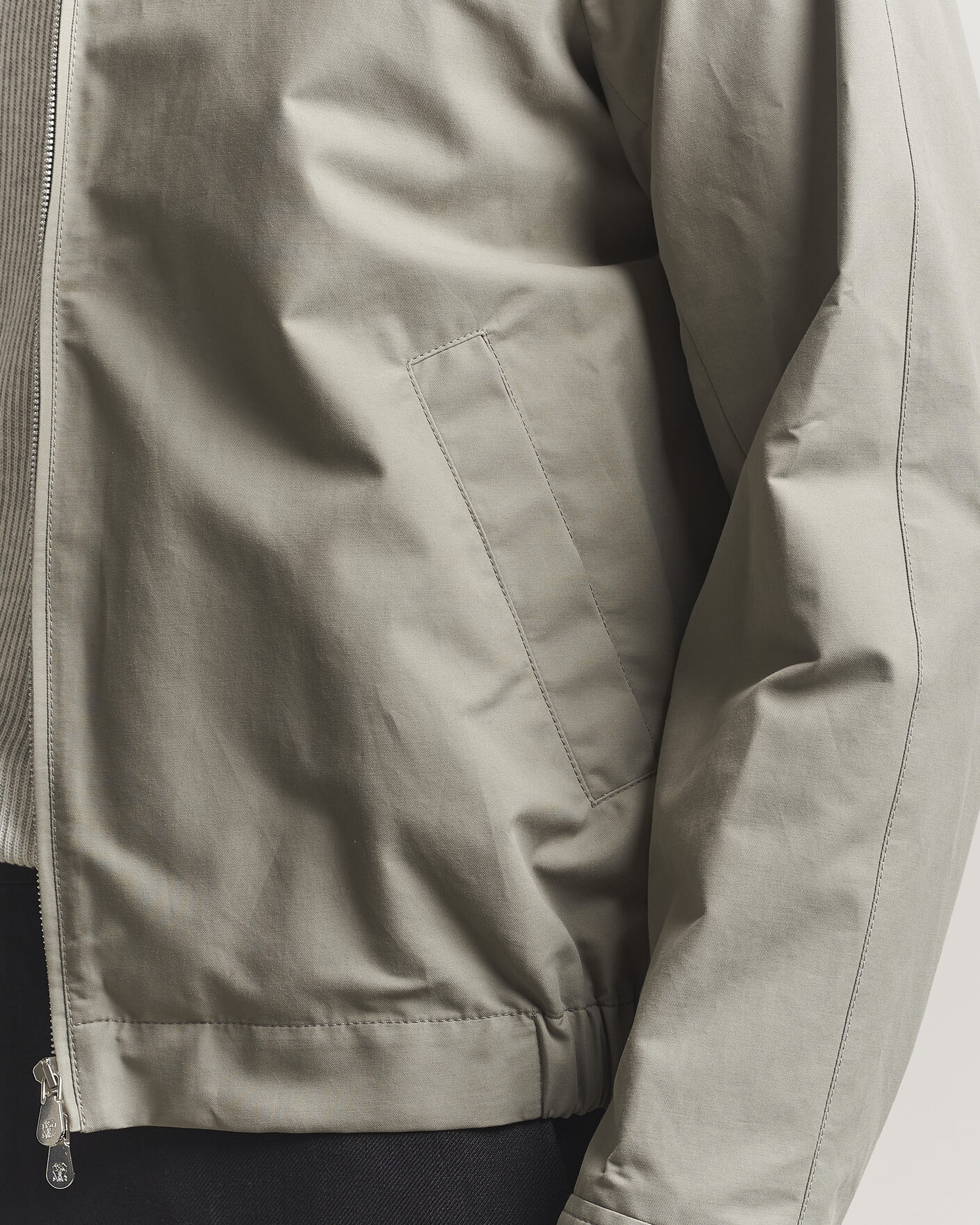 Hombres | Abrigos y chaquetas | Brunello Cucinelli | Raglan Harrington Jacket Olive