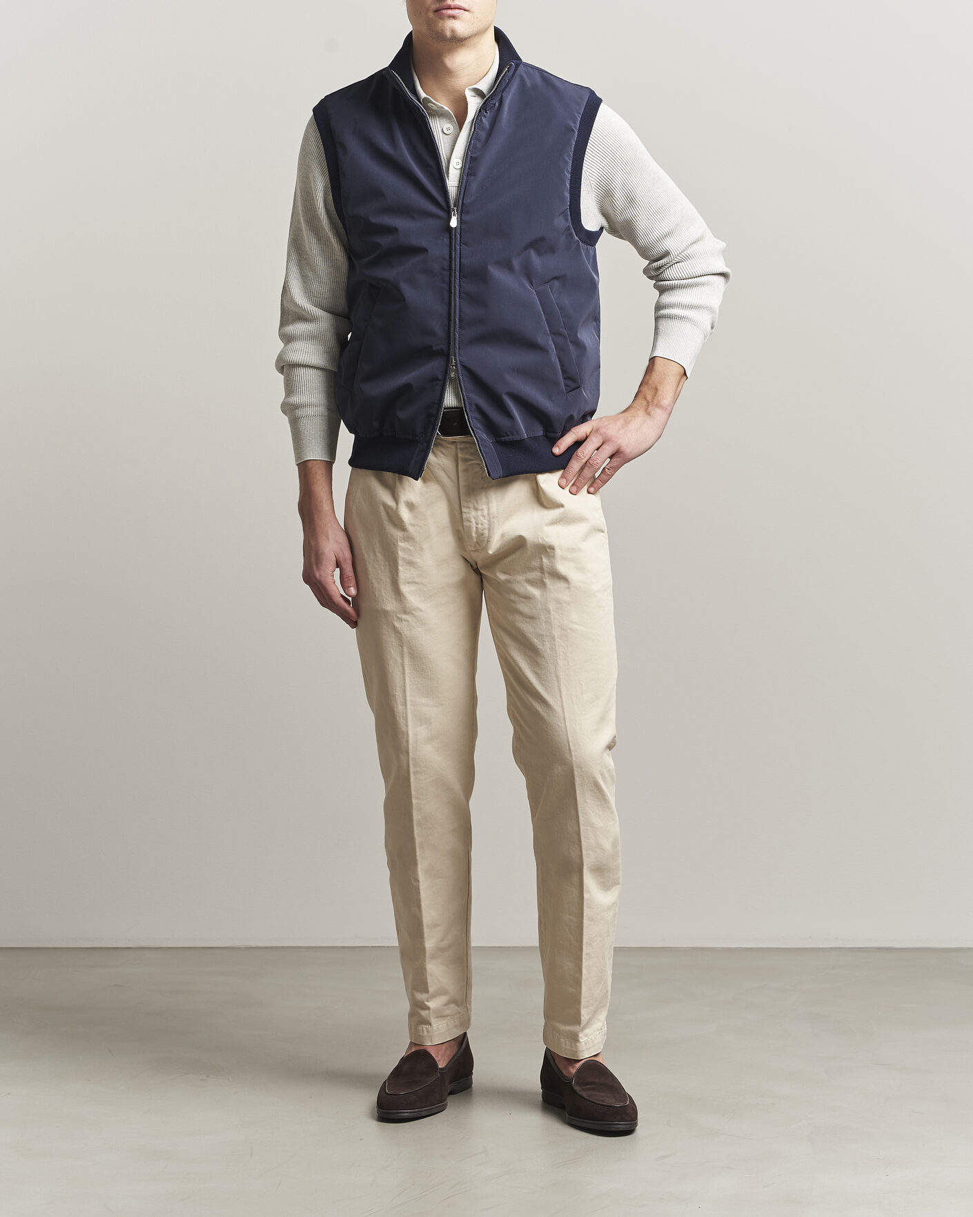 Hombres | Chalecos | Brunello Cucinelli | Nylon Padded Gilet Navy