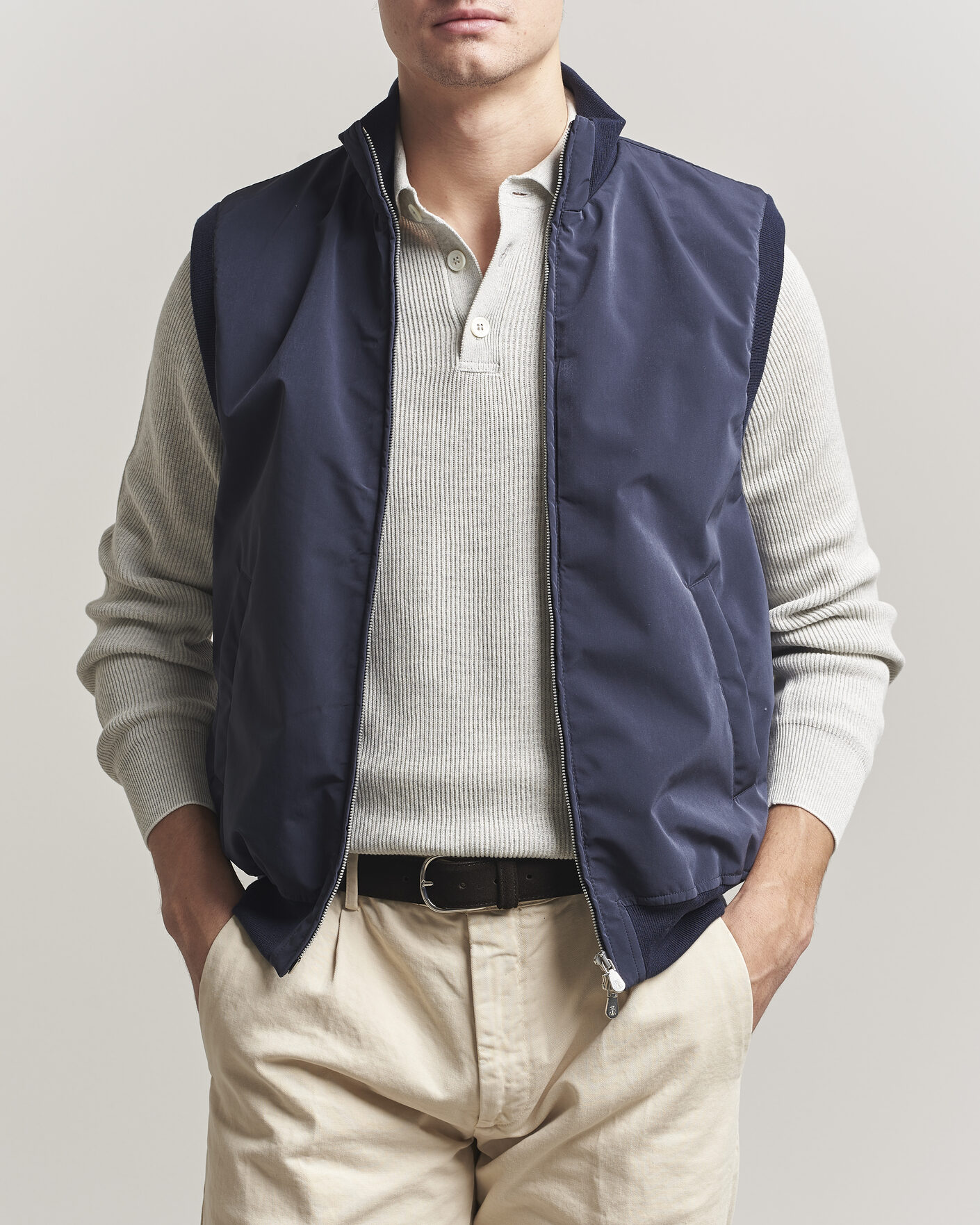 Hombres | Chalecos | Brunello Cucinelli | Nylon Padded Gilet Navy